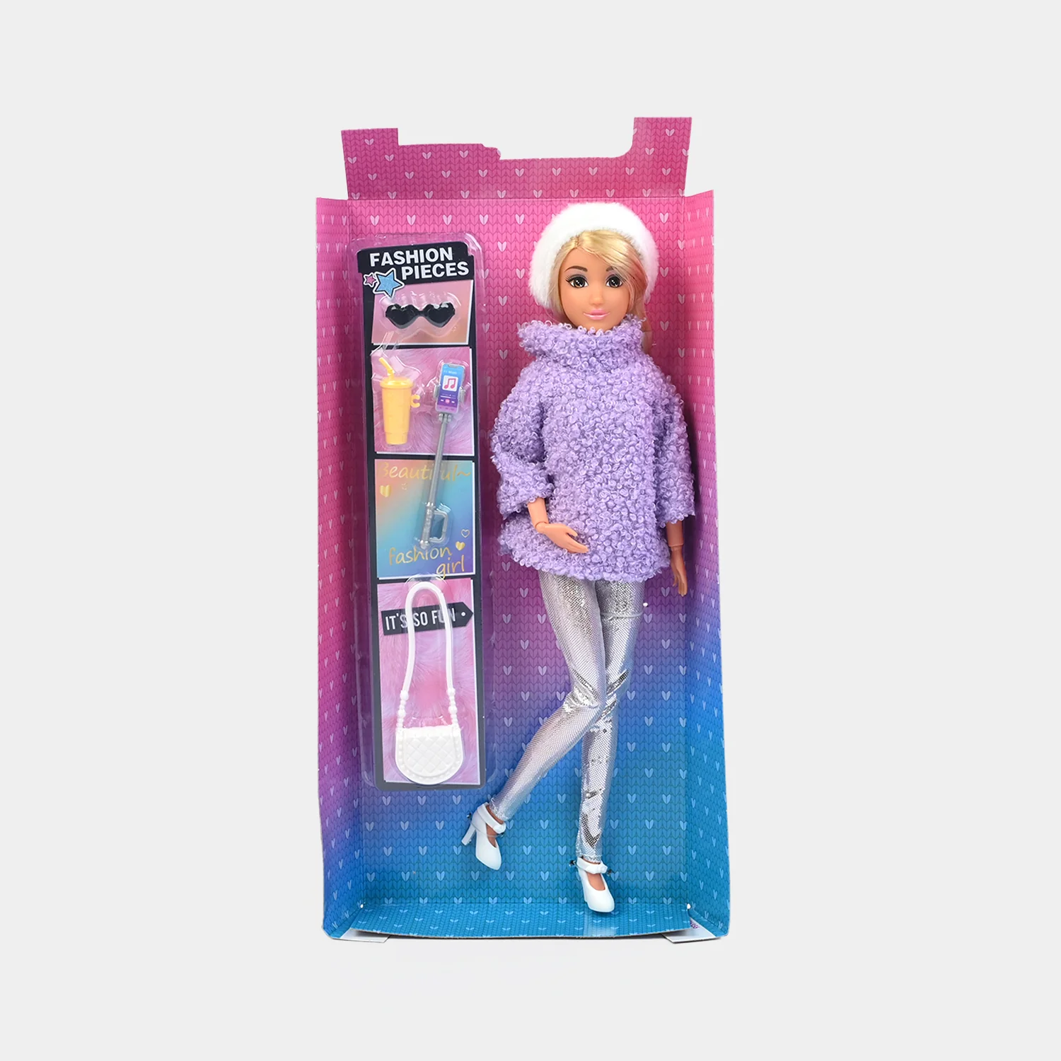 11.5" Lovely Fashion Doll with Accessories Set - Image 2