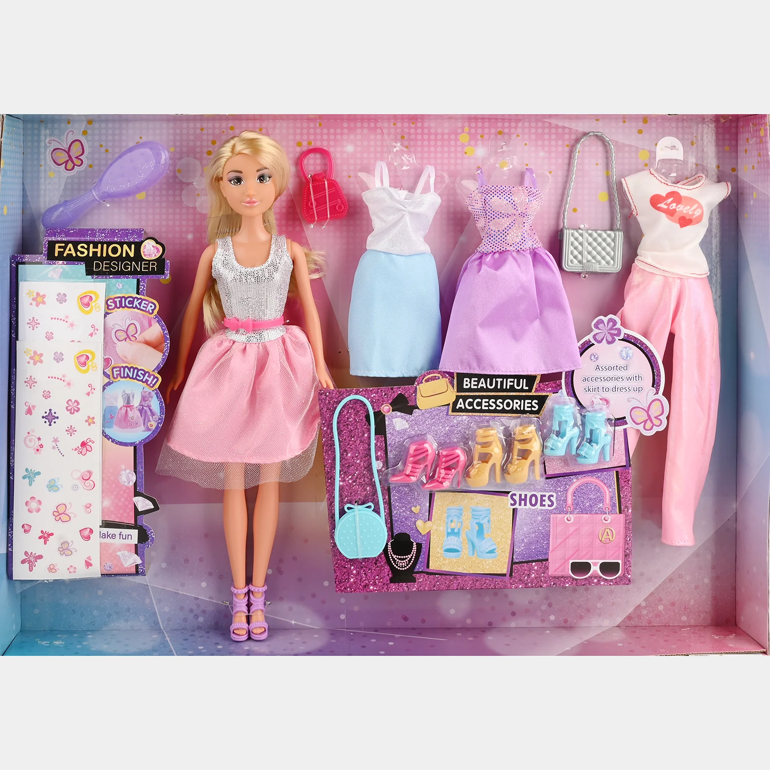 11.5" Lovely Fashion Doll with Accessories Set - Image 2