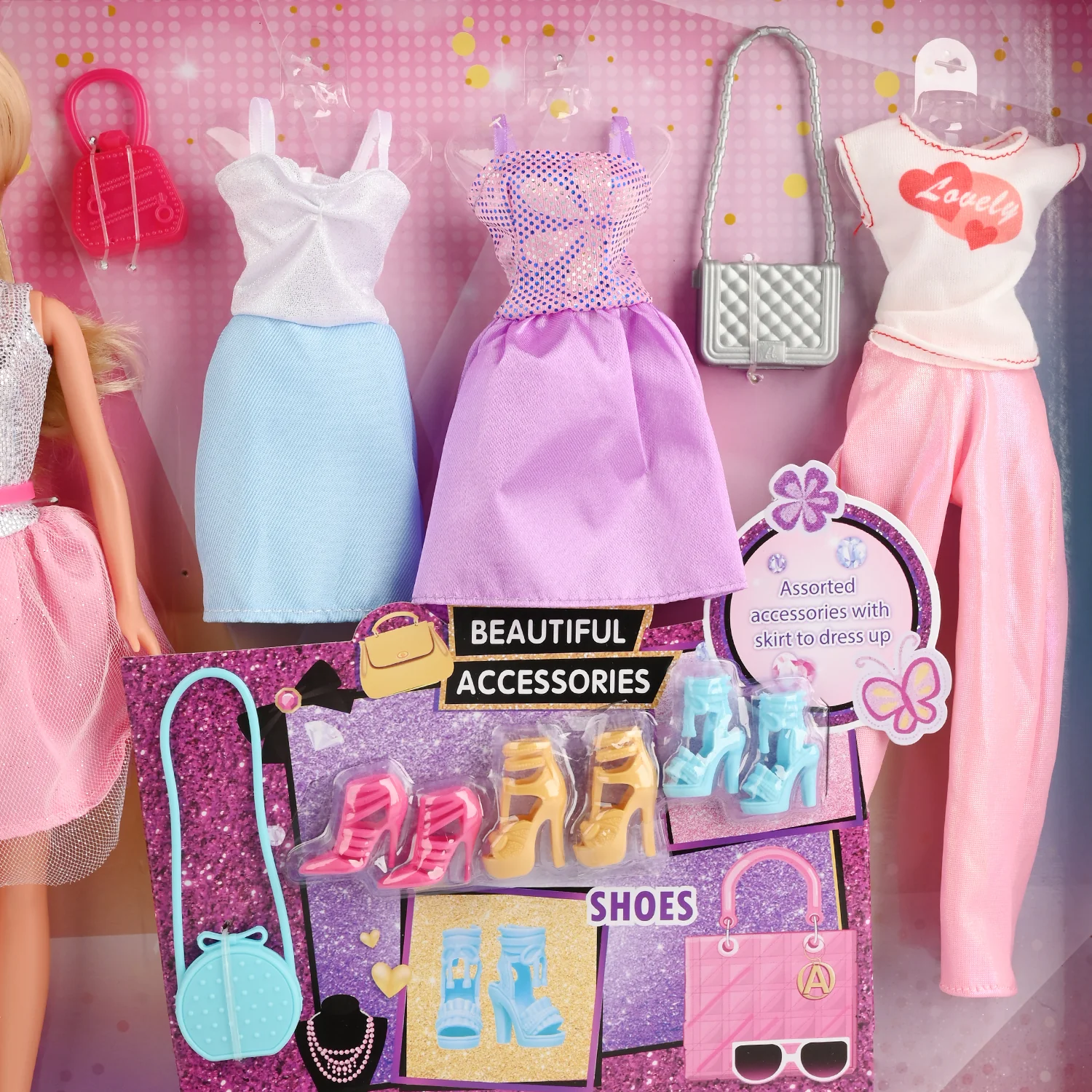 11.5" Lovely Fashion Doll with Accessories Set - Image 4