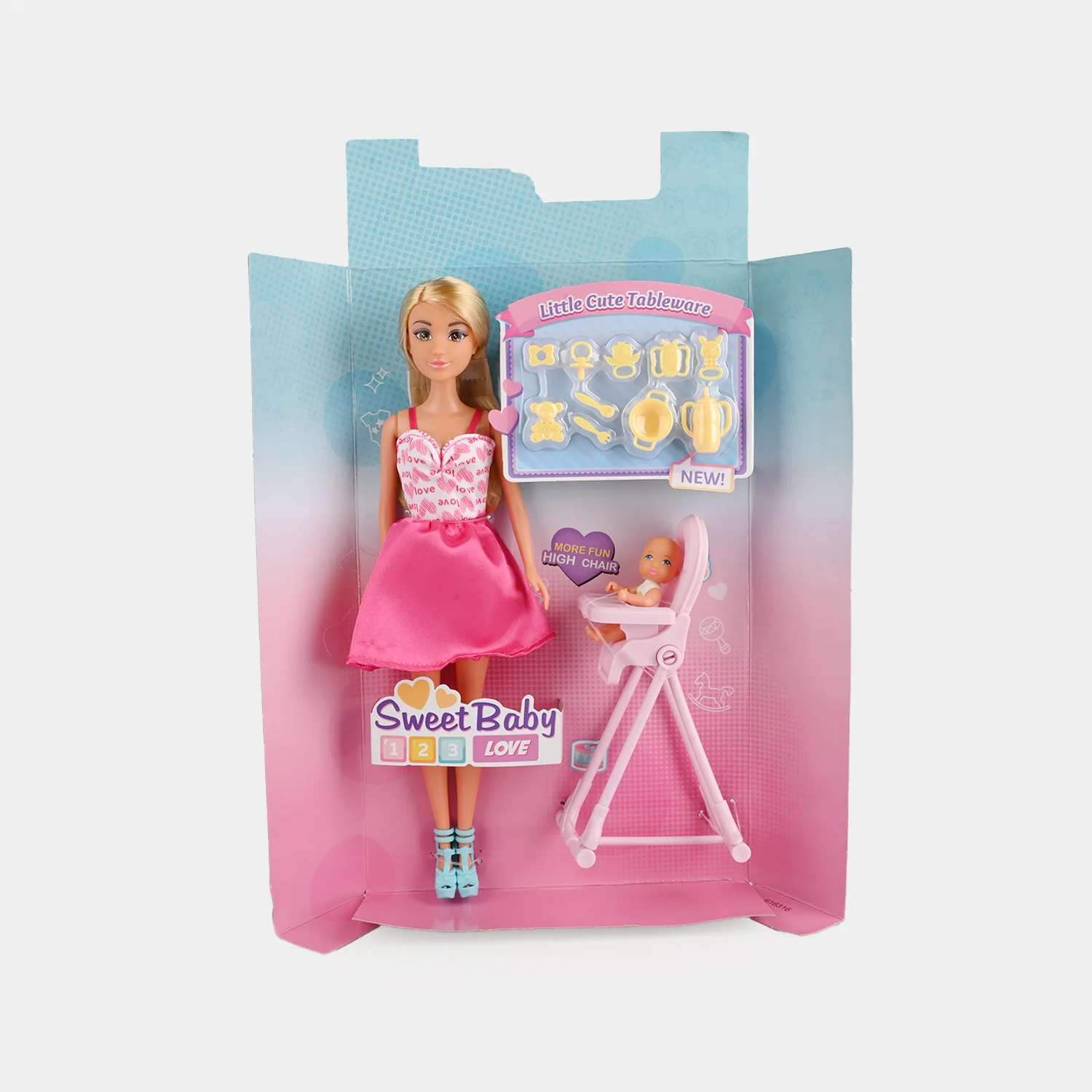11.5" Lovely Fashion Doll with Accessories Set - Image 2