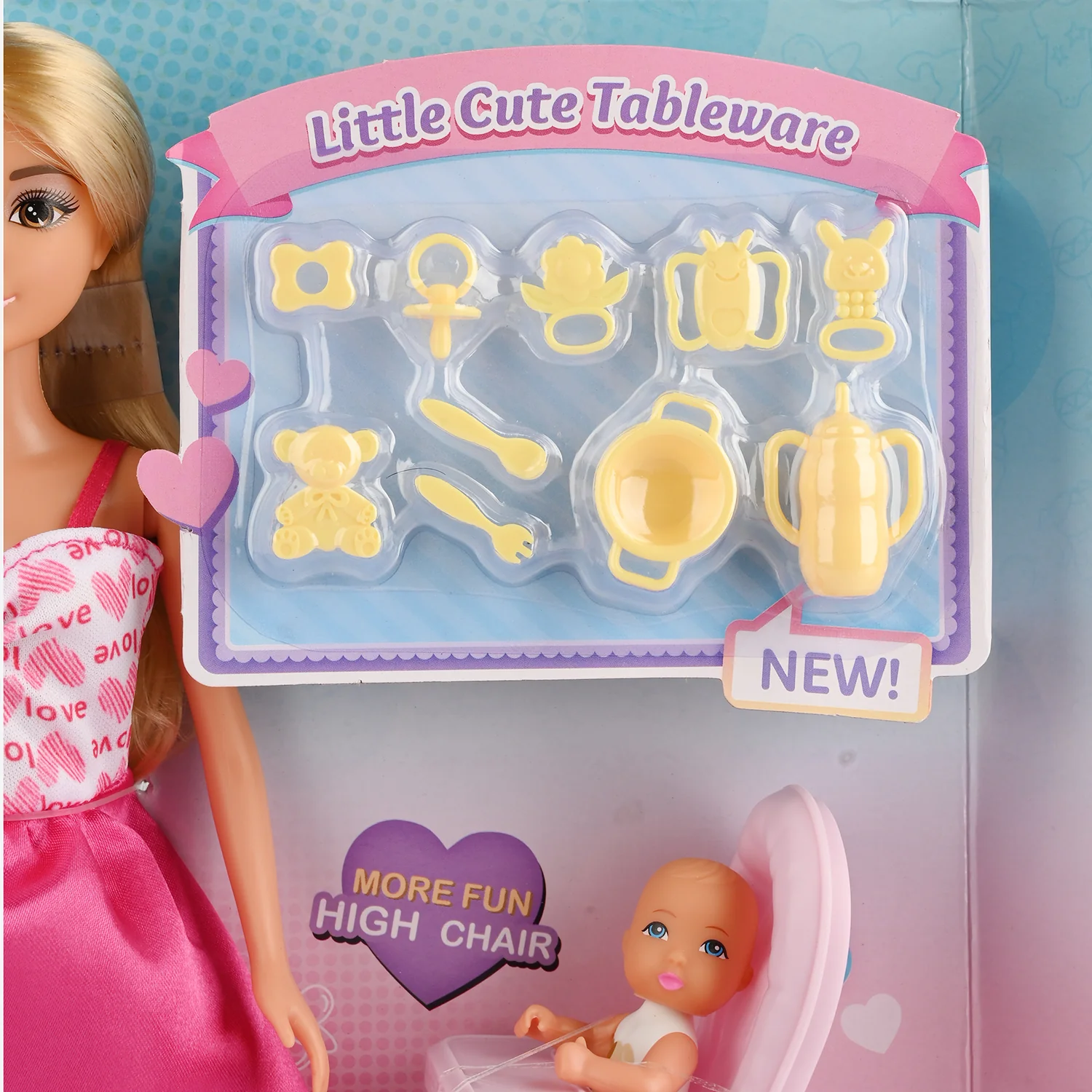 11.5" Lovely Fashion Doll with Accessories Set - Image 4