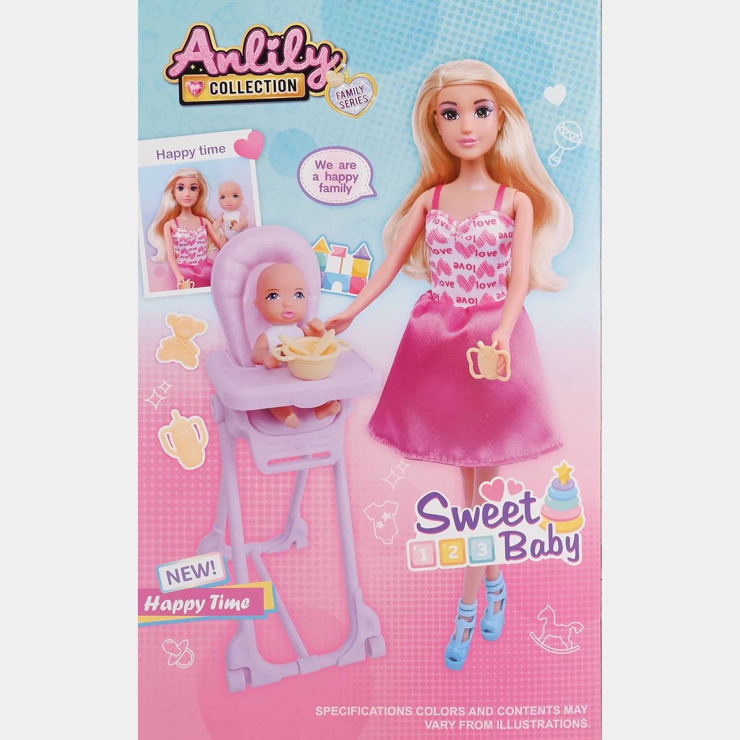 11.5" Lovely Fashion Doll with Accessories Set - Image 7