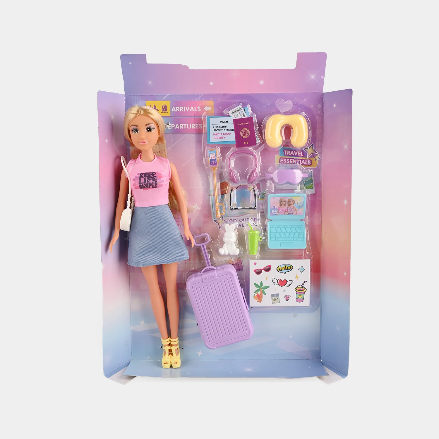11.5" Lovely Fashion Doll with Accessories Set - Image 2