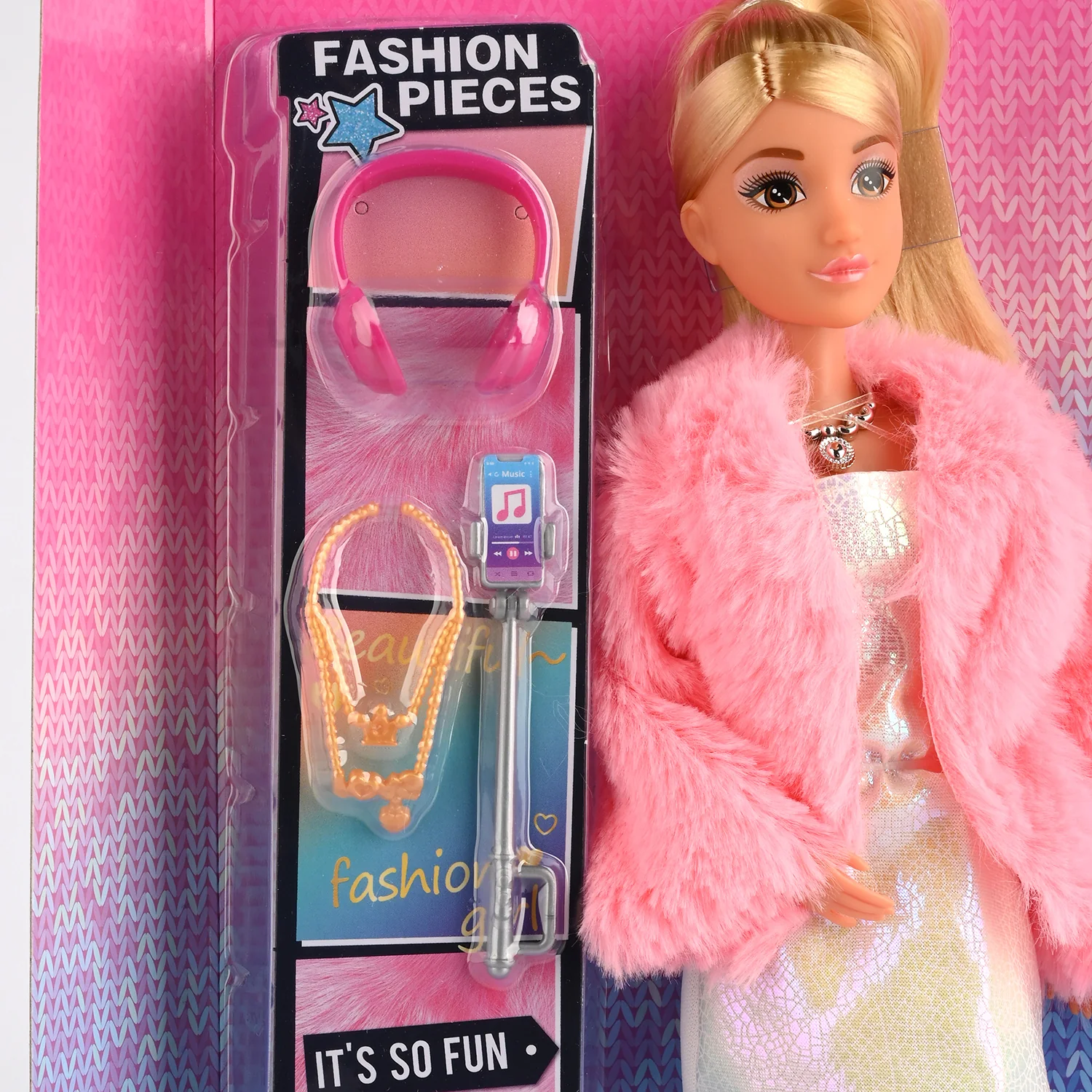 11.5" Lovely Fashion Doll with Accessories Set - Image 3
