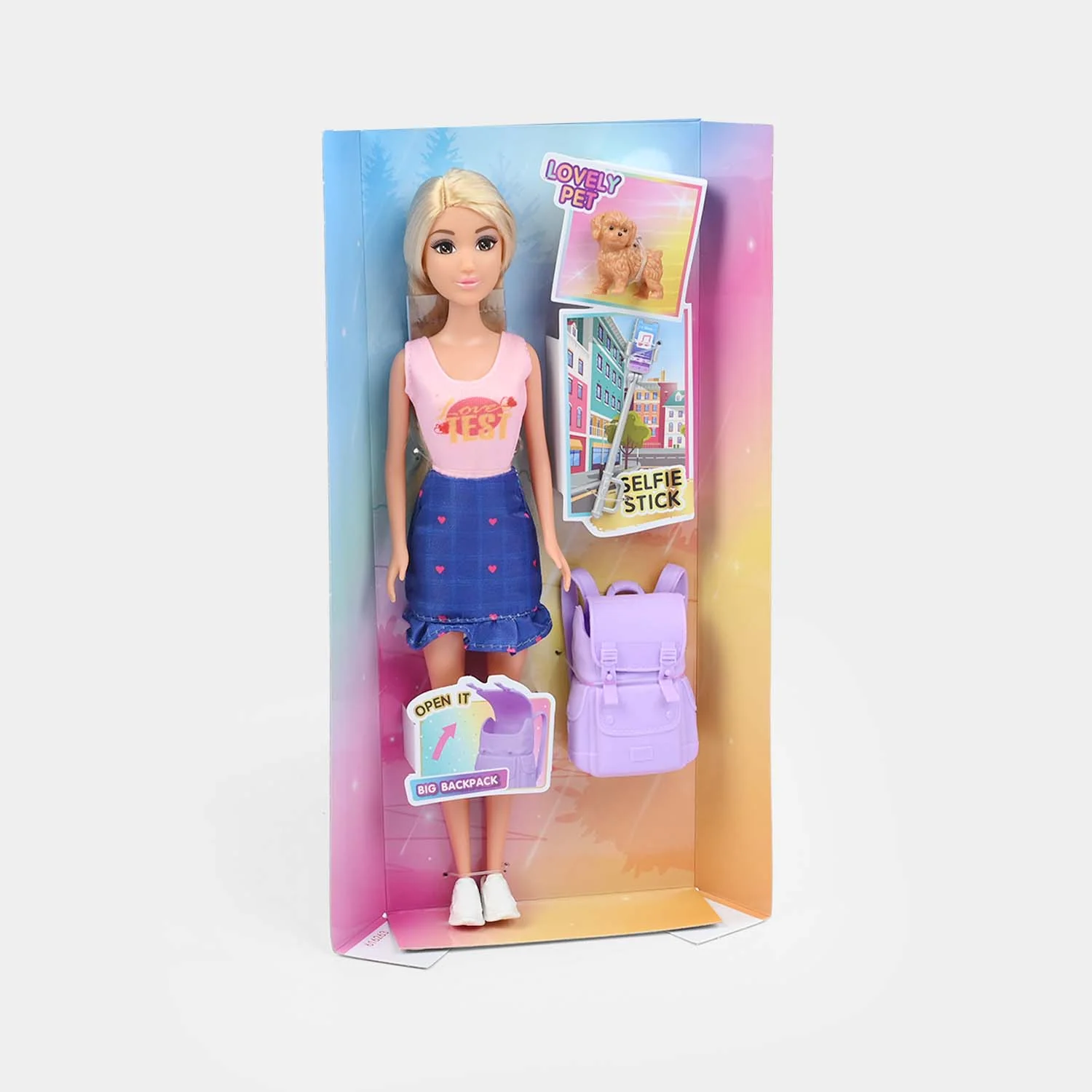 11.5" Lovely Fashion Doll with Accessories Set - Image 2