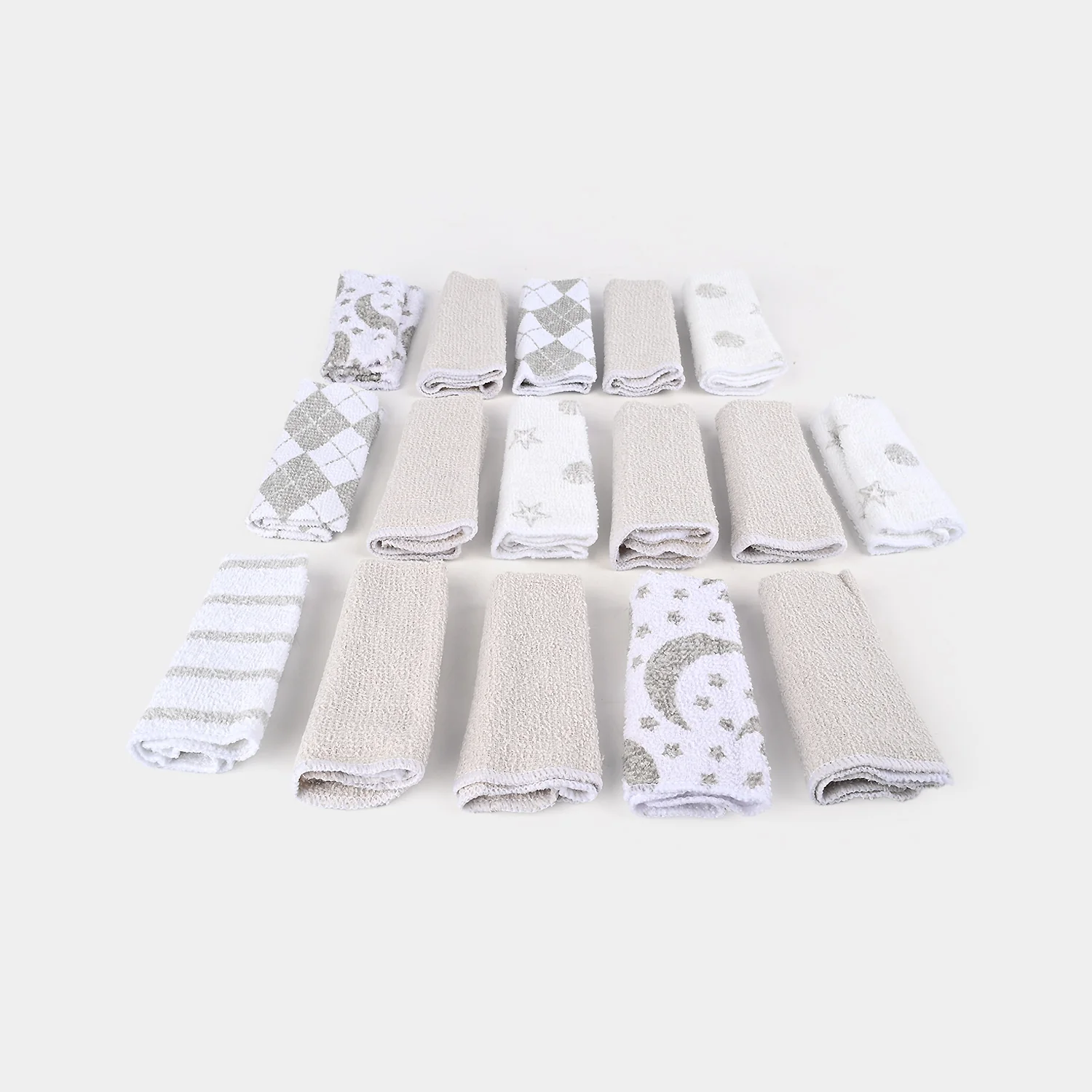 16PCS BABY FACE TOWEL - gray - Image 3