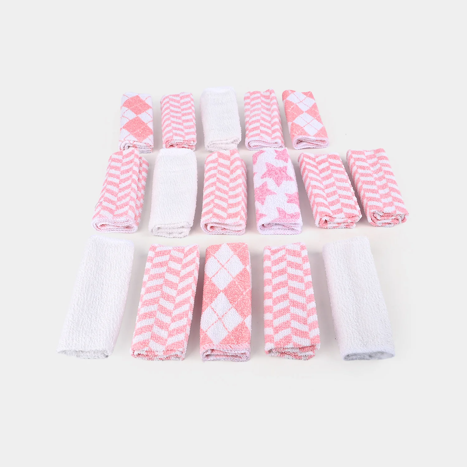 16PCS BABY FACE TOWEL - pink - Image 3