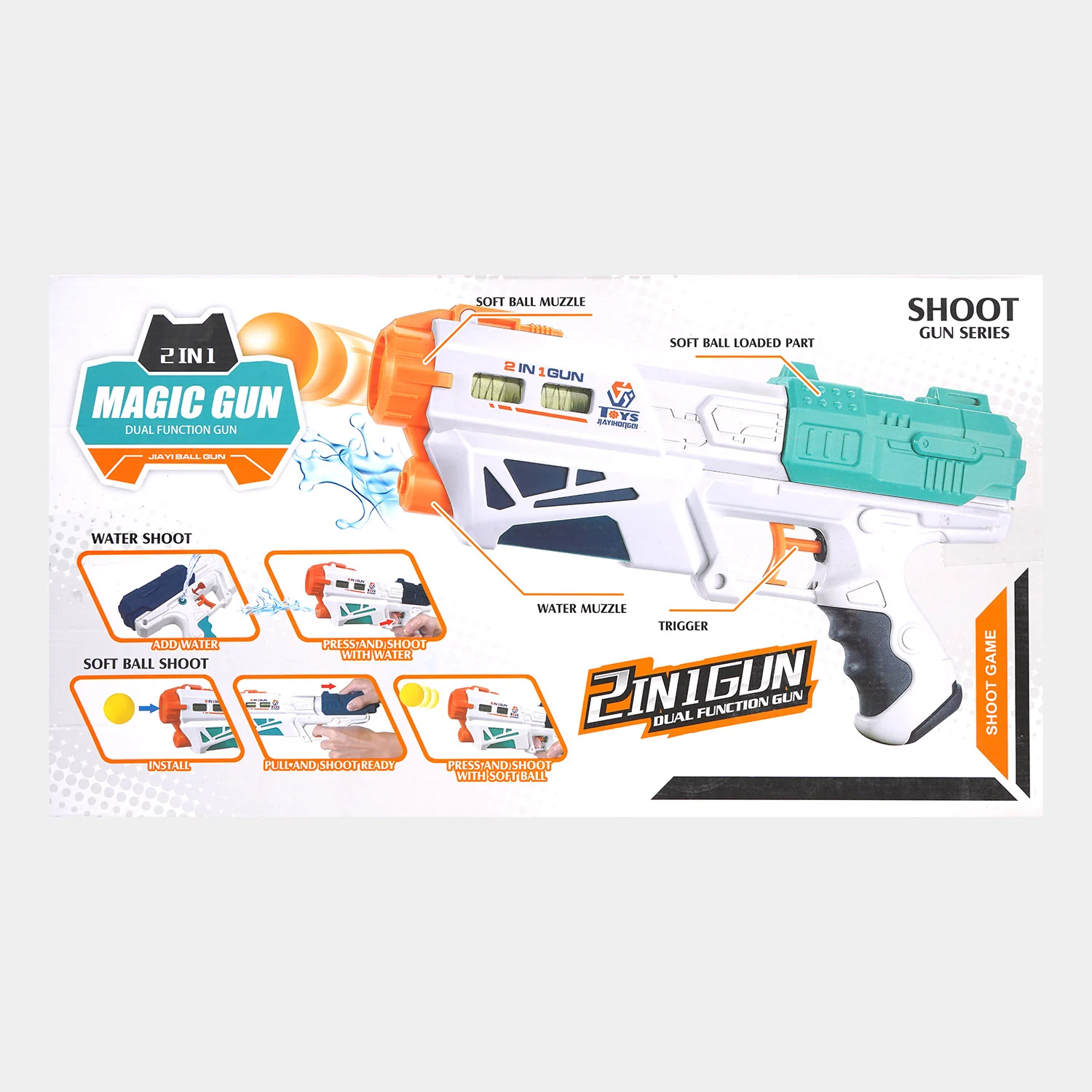 2 IN 1 Water Shooting & Soft Blaster For Kids - Image 6