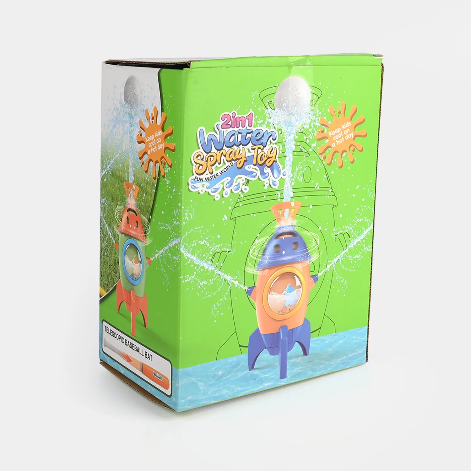 2In1 Swimming Pool With Sprinkler & Baseball - Image 3