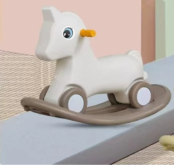 3-in-1 Kids Rocking Horse with Ride On | 616 Pink - Image 2