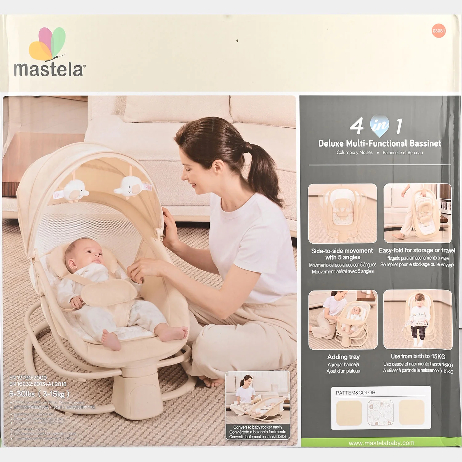 4-in-1 Deluxe Multi-Functional Bassinet Swing Mastela | 8081 - Image 4