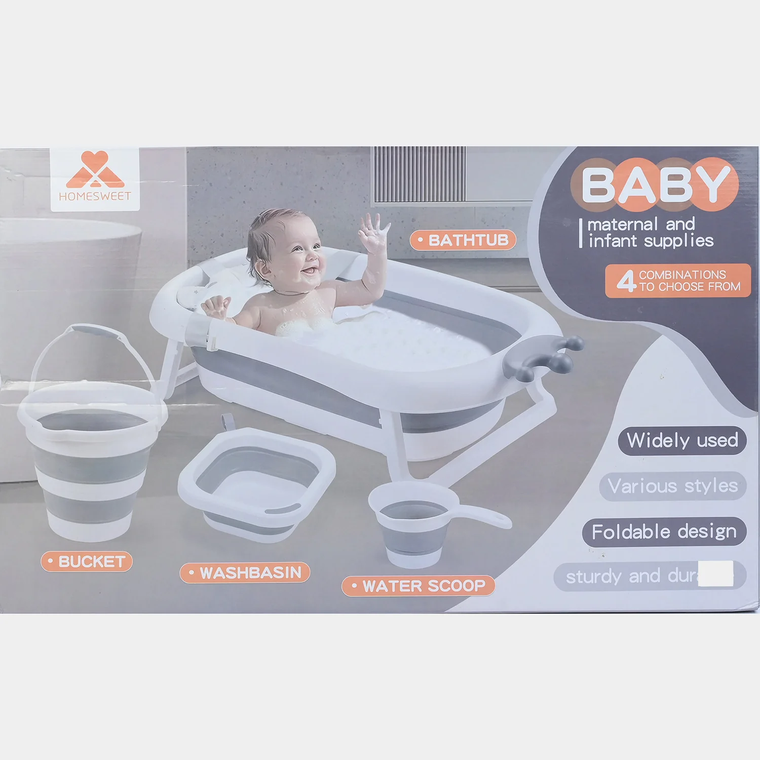 5-in-1 Collapsible Baby Bathtub Set XA-01 - Image 2
