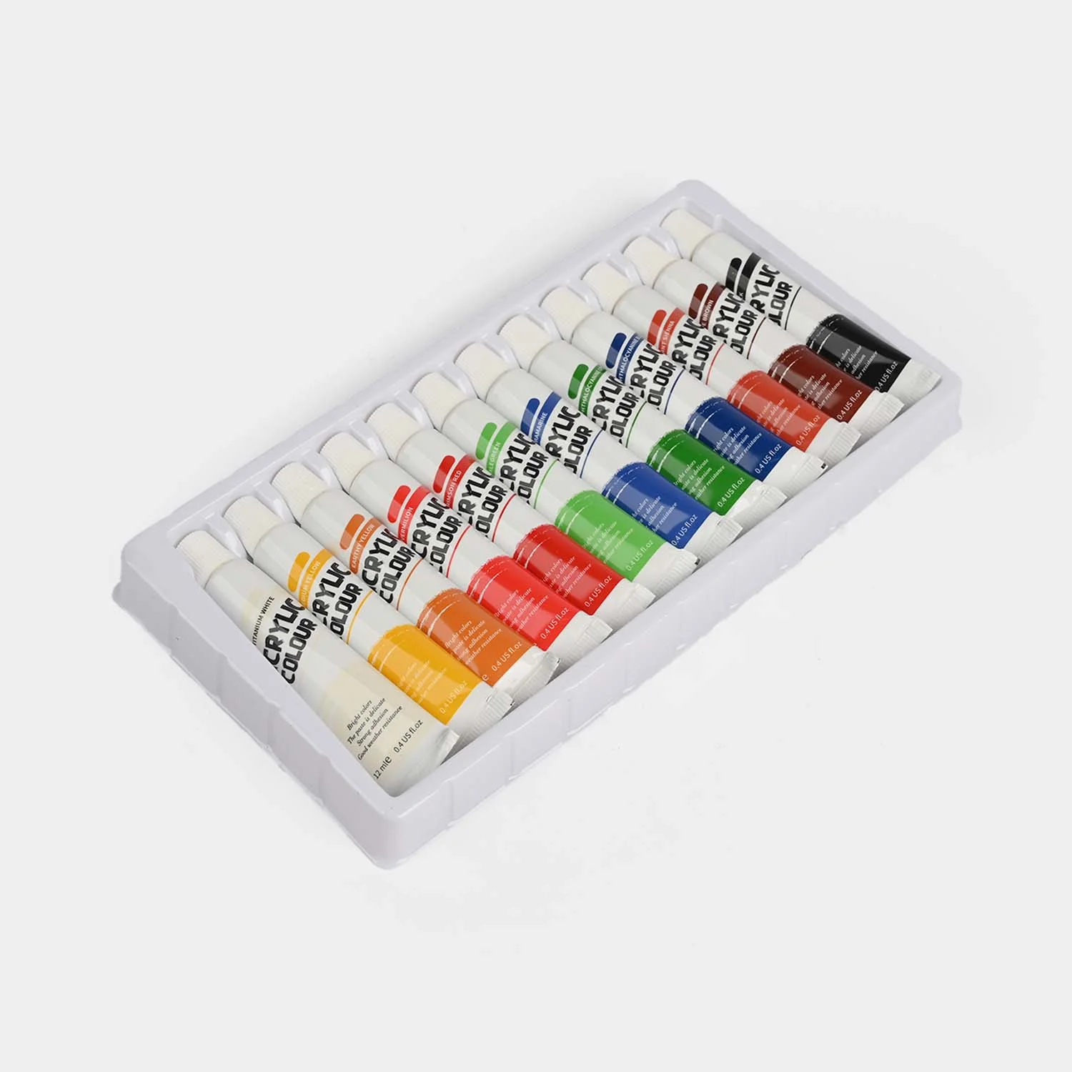 Acrylic Colors Set (12 Colors × 12ml)