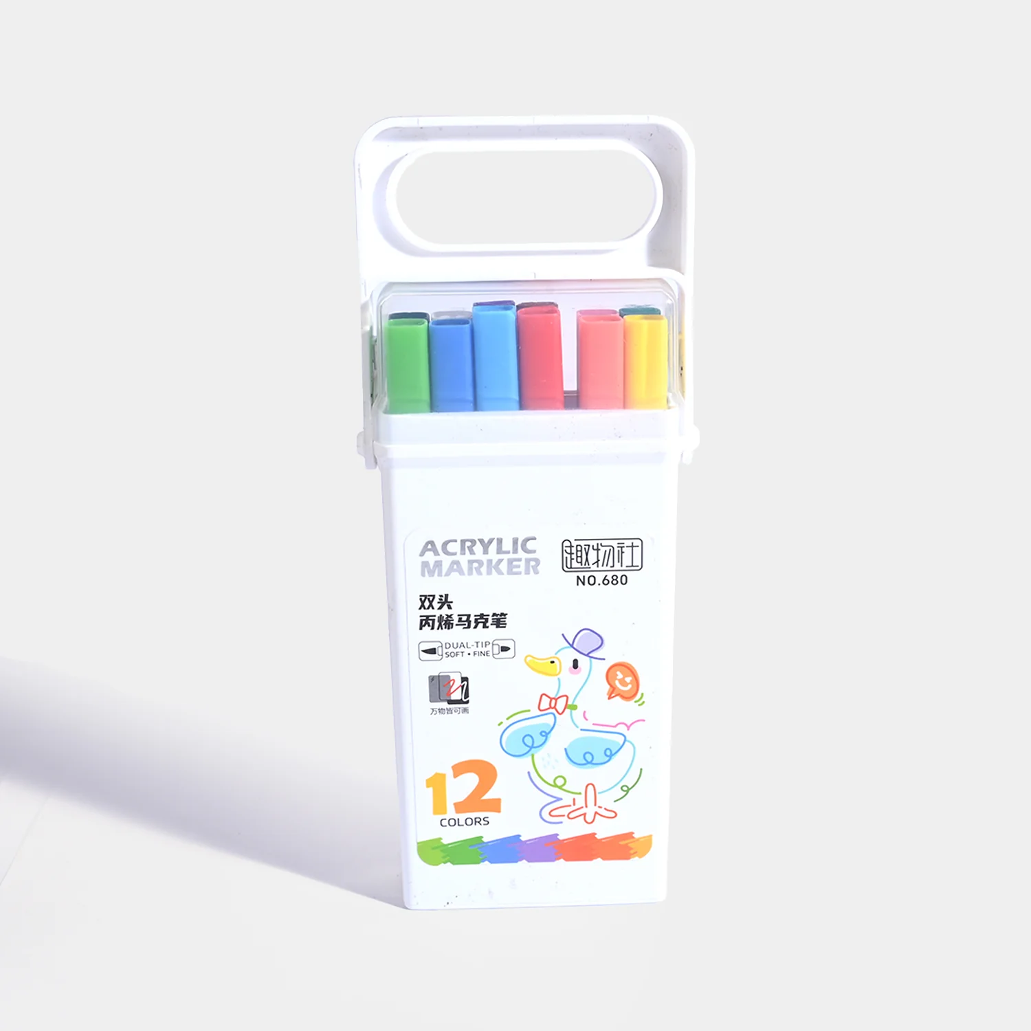 Acrylic Markers Set 12PCs - Image 3