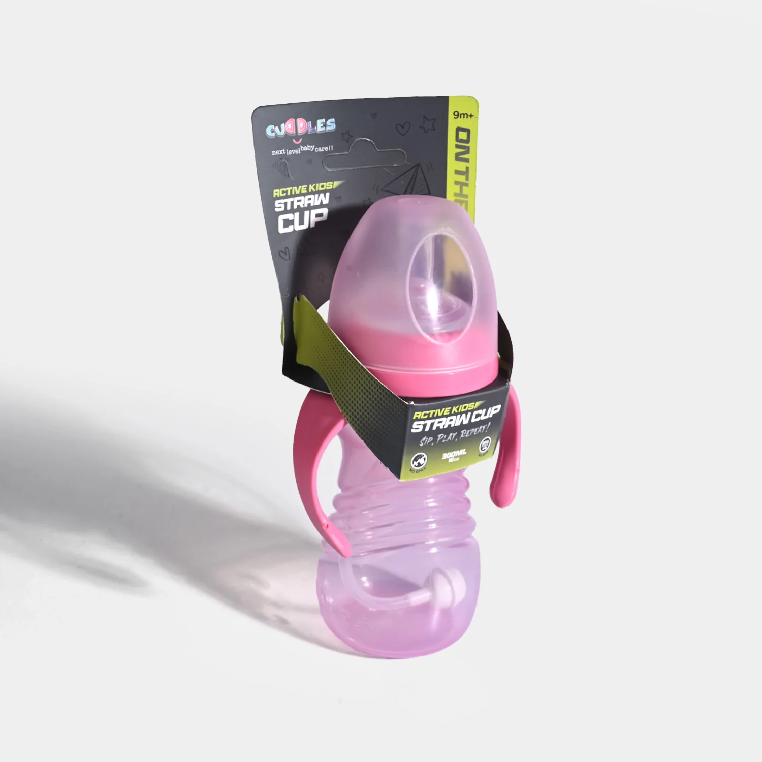 Active kids Straw cup 300ml with handle - Image 3