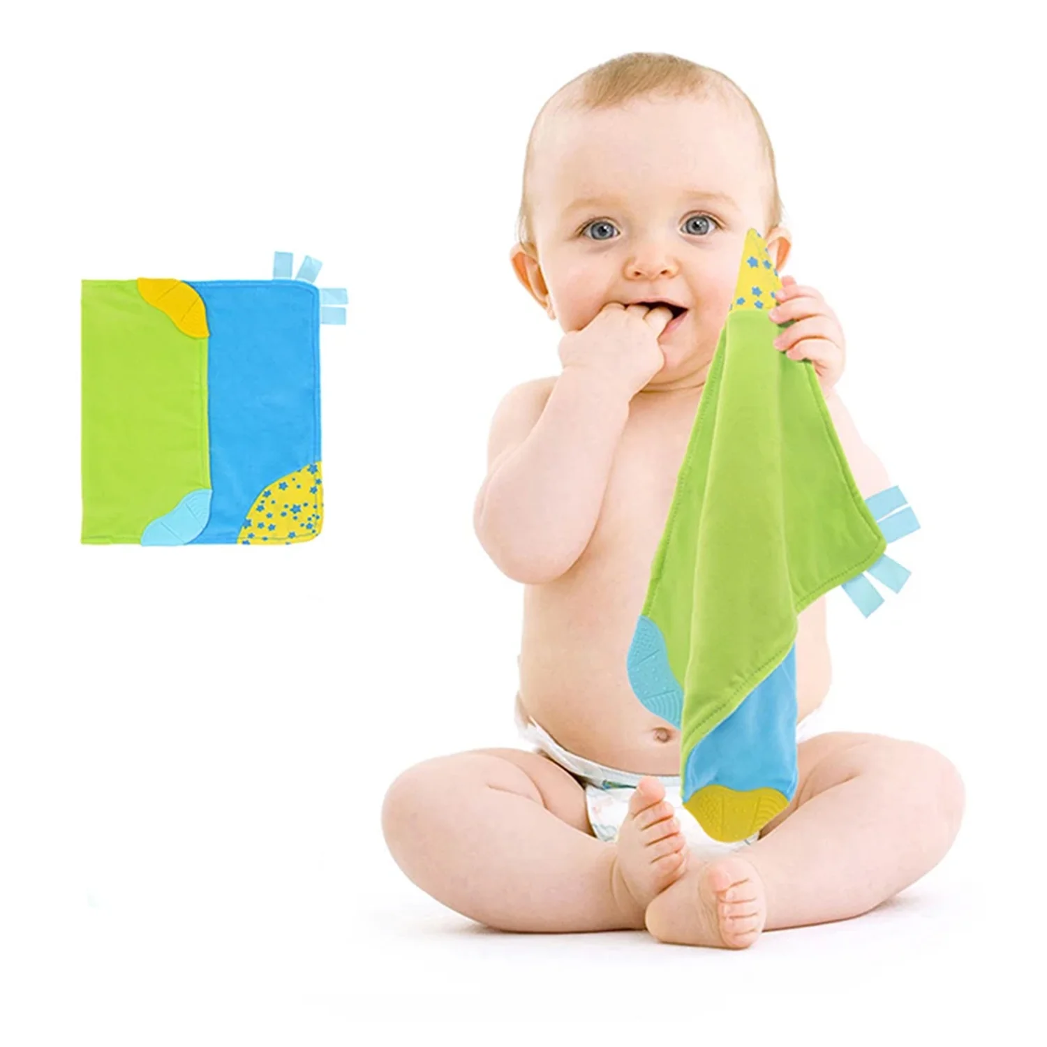 Comforting Activity Blanket - Green/Blue - Image 2