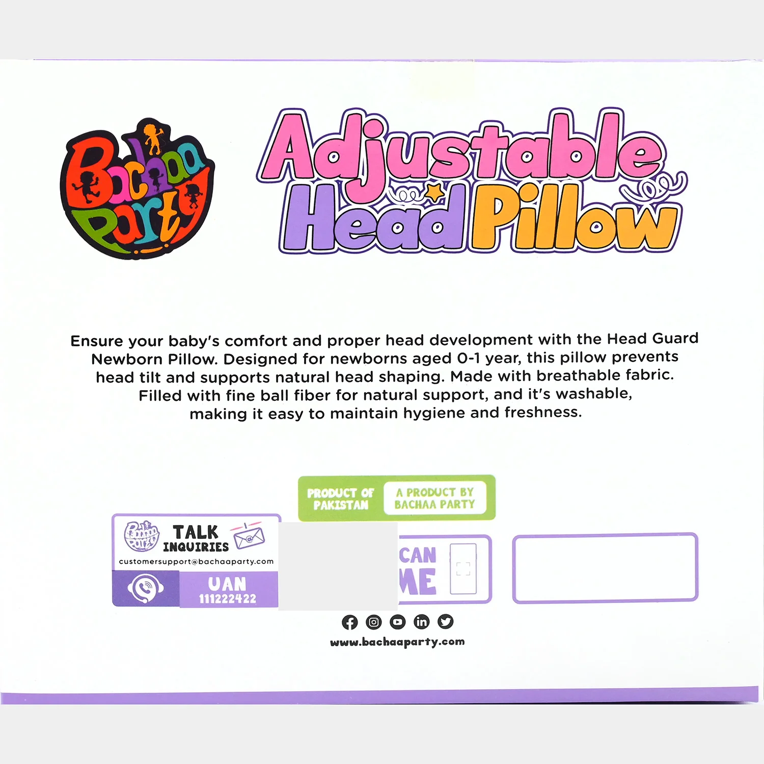 Adjustable Baby Head Support Pillow | 0M+ - Image 3