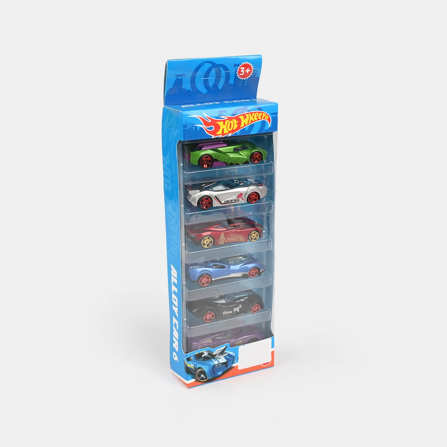 Superhero-Themed Alloy Car 6-Pack - Image 4