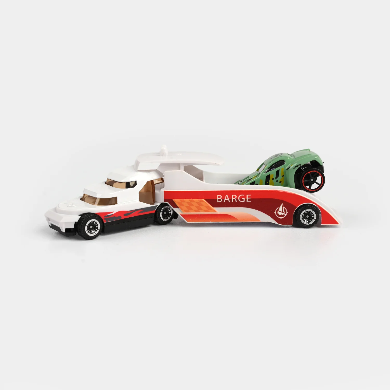 Alloy Mini Truck With Barge Car Set - Image 3