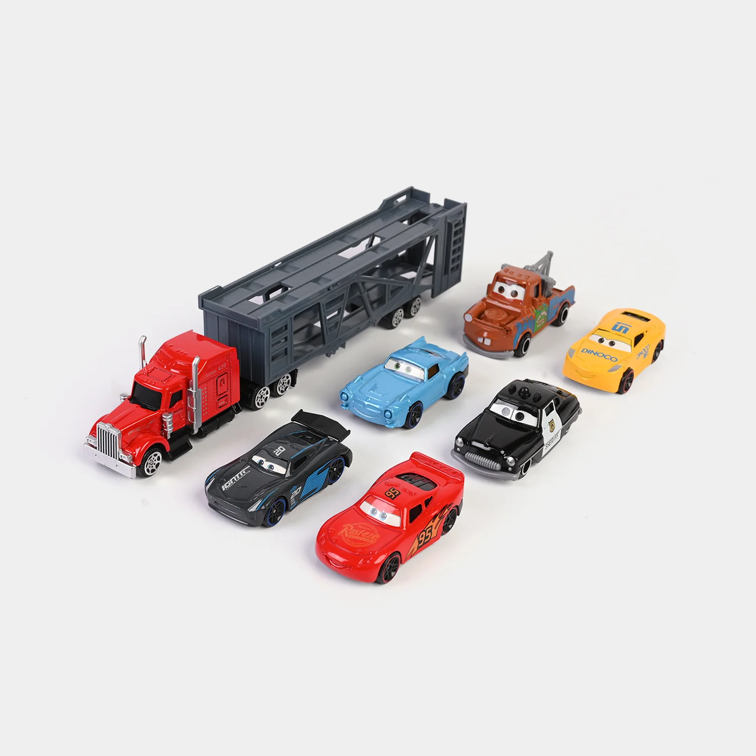 Alloy Truck with Cars Play Set