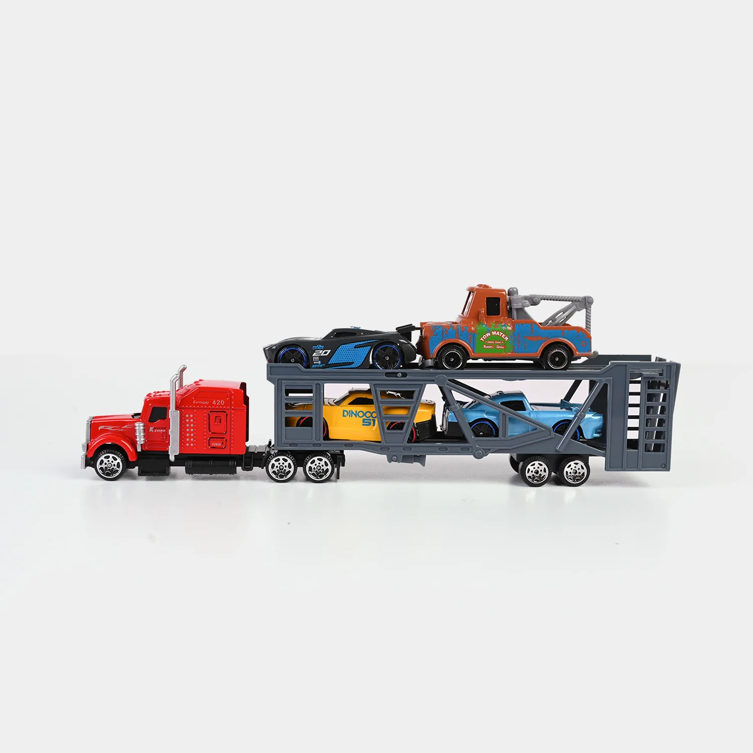 Alloy Truck with Cars Play Set - Image 5