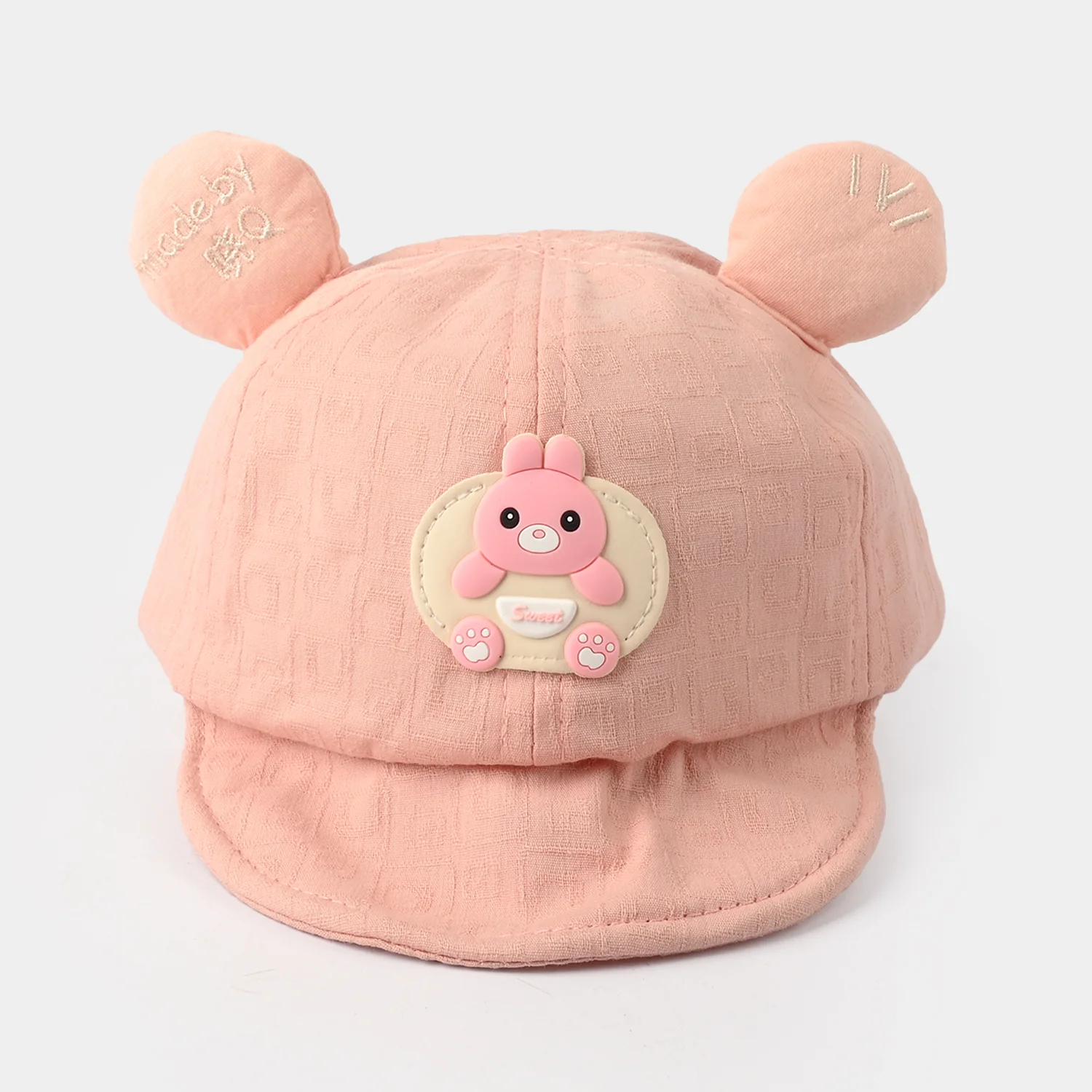 Baby Sun Protection Stylish Cap 3M+| Small Pink Rabbit 1550 - Image 3