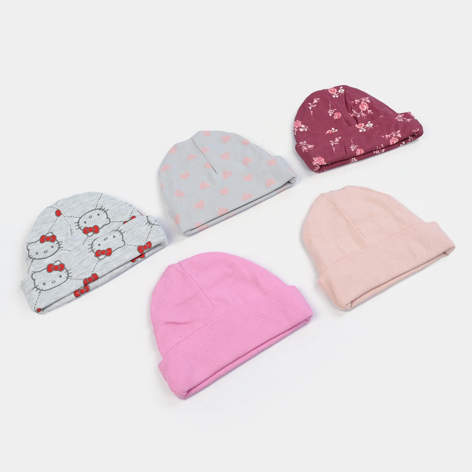 Infant Cap/Hat Set 5Pcs - Image 2