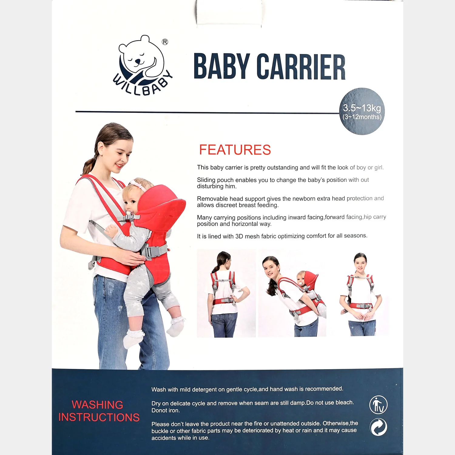 Baby Carrier (3.5–13 kg | 3–12 Months) - Image 3