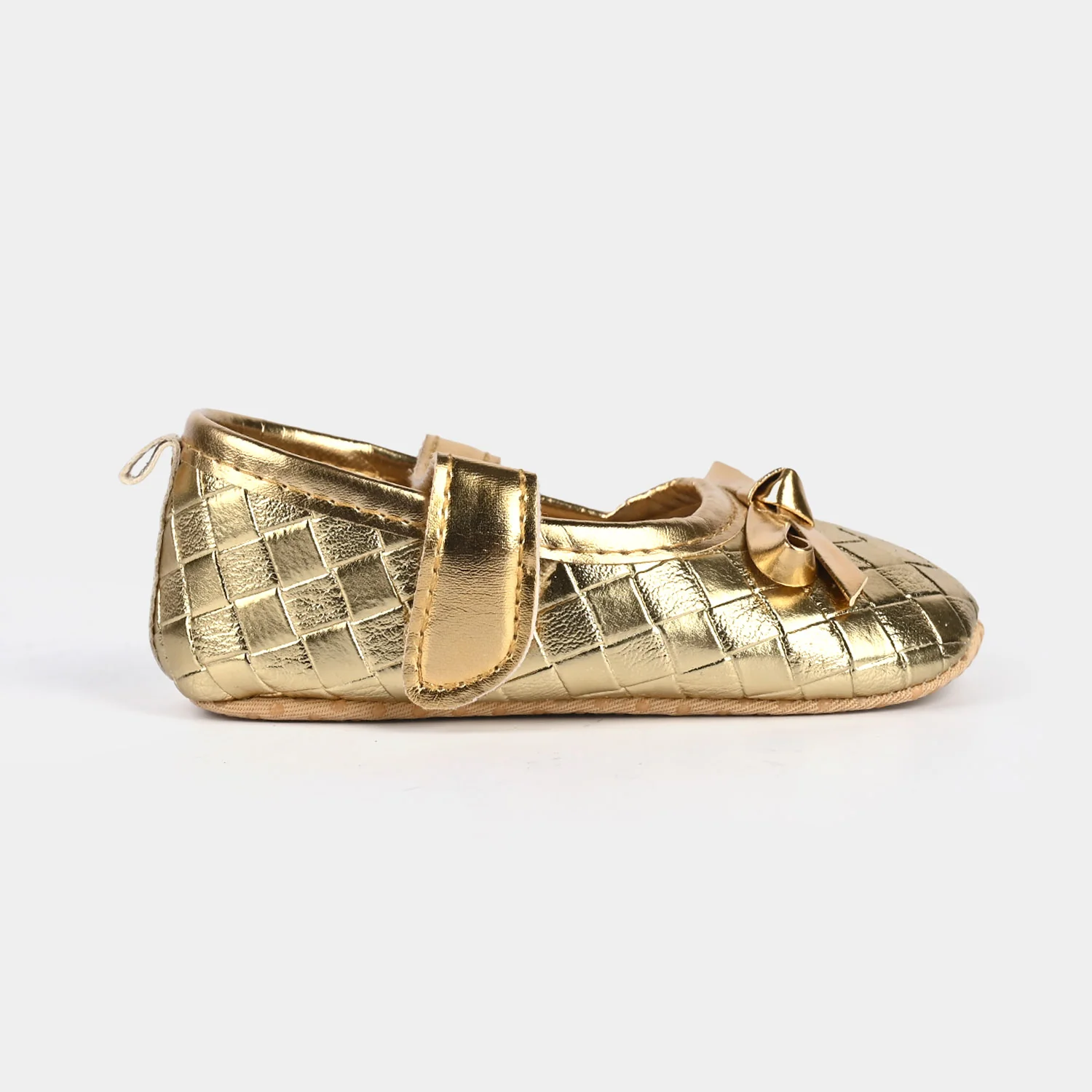 Baby Girl Shoes B-12-Golden - Image 3