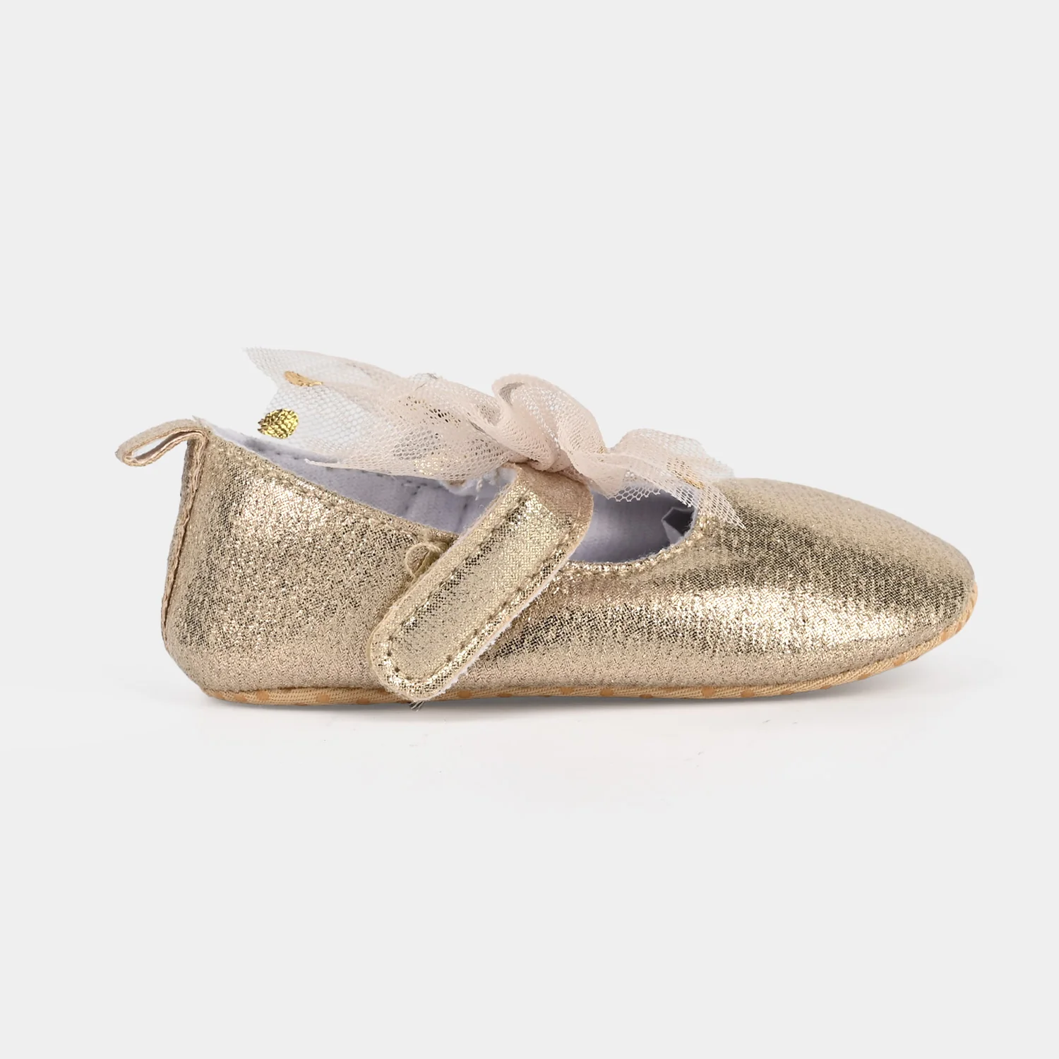 Baby Girl Shoes B-14-Golden - Image 3