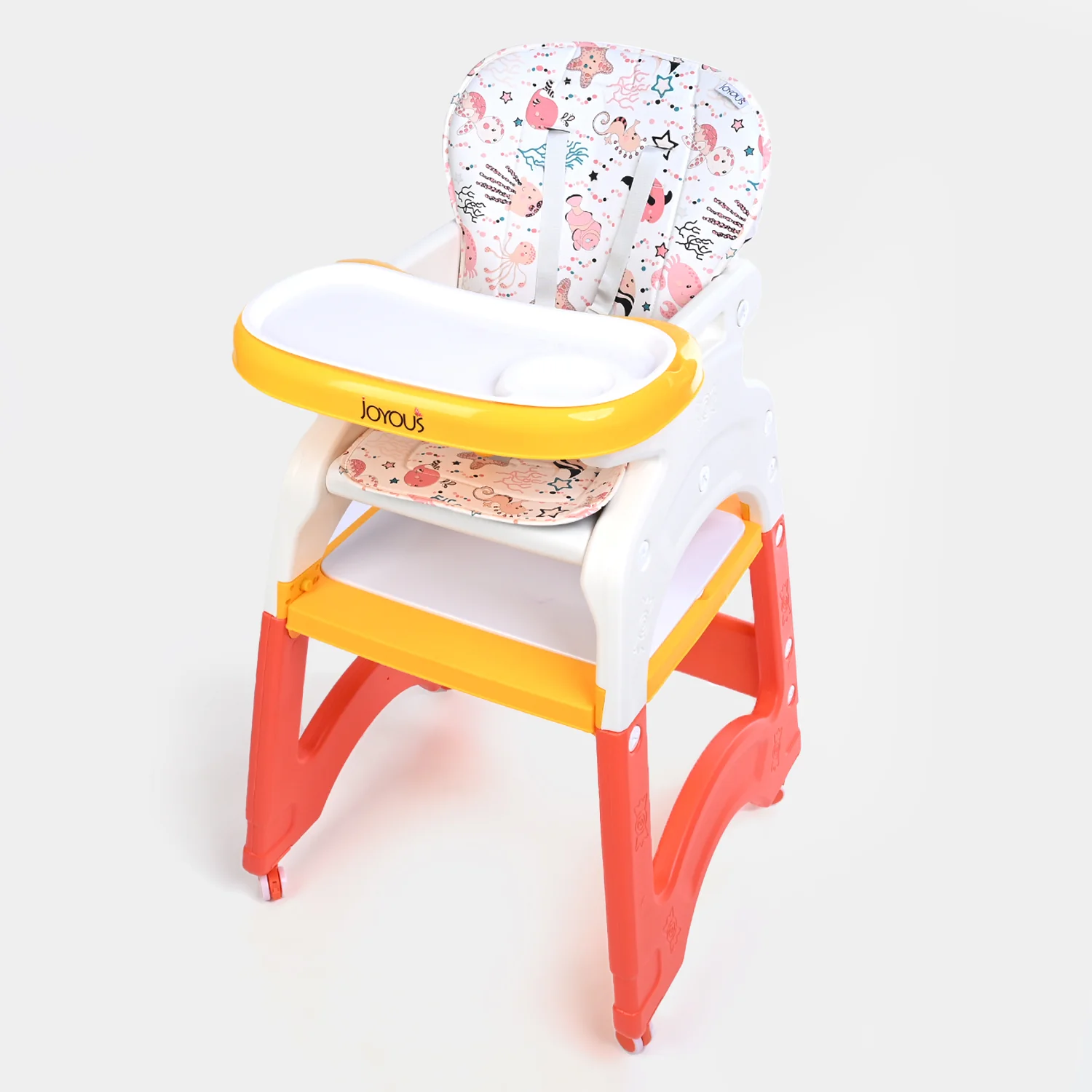 Baby High Chair 3 in 1 Orange (985) - Image 5