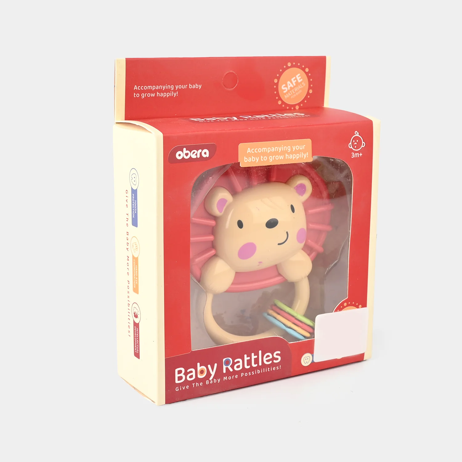 Obera Baby Rattle – Soft, Safe & Sensory Learning Toy (3+ Months) - Image 3
