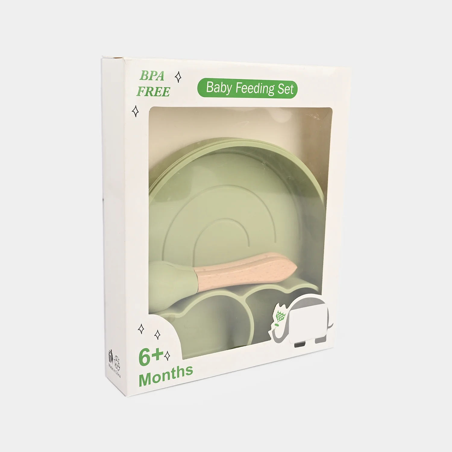 Baby Silicone Plate with Spoon & Fork - Image 3