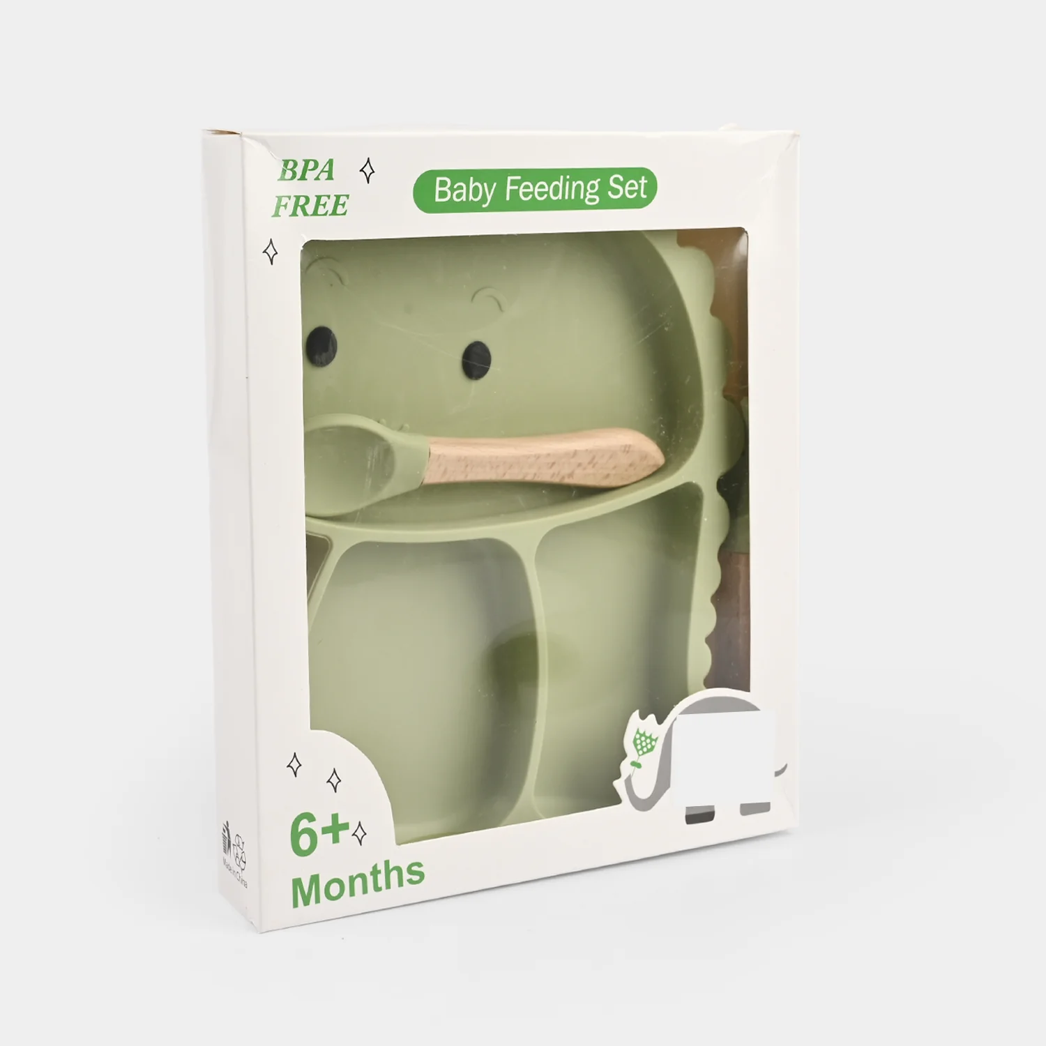 Baby Silicone Plate with Fork & Spoon Set - Image 3