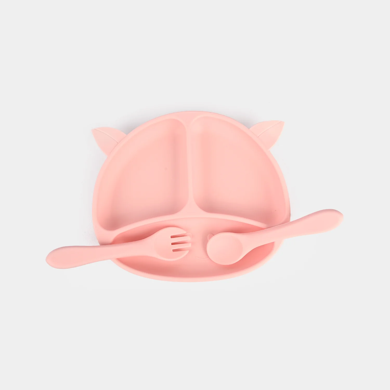 Baby Silicone Plate with Fork & Spoon Set - Image 4