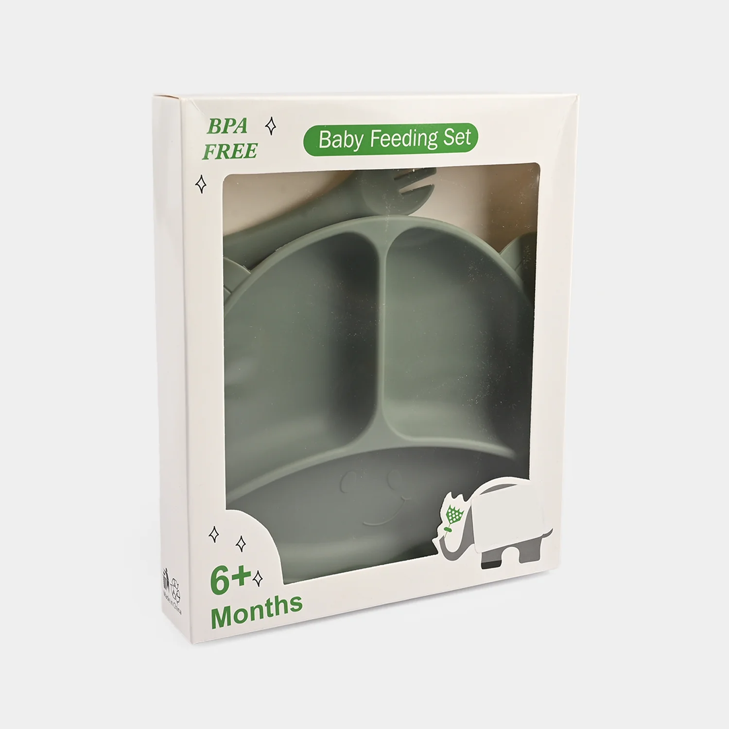 Baby Silicone Plate with Fork & Spoon Set - Image 3