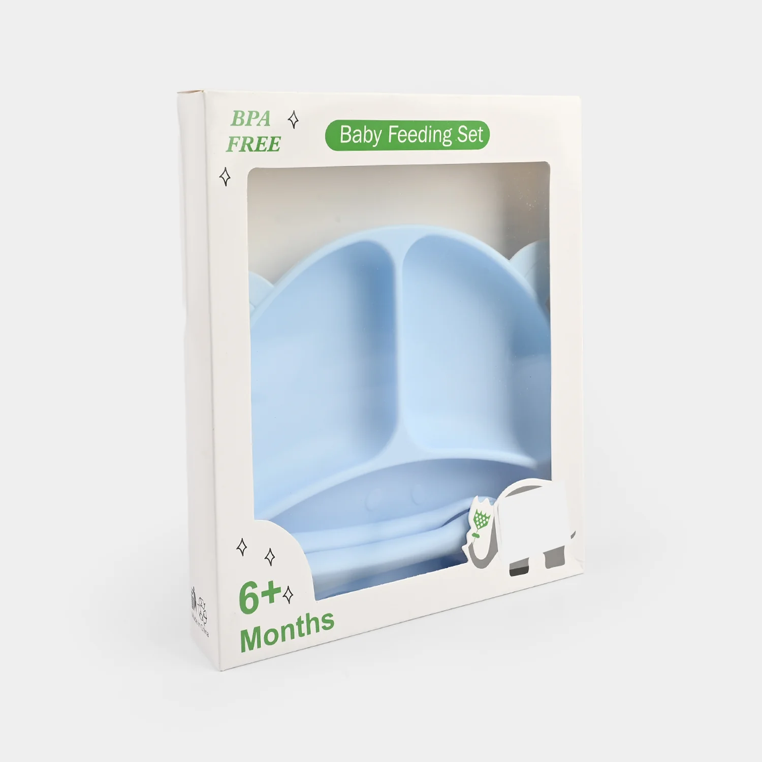 Baby Silicone Plate with Fork & Spoon Set - Image 3