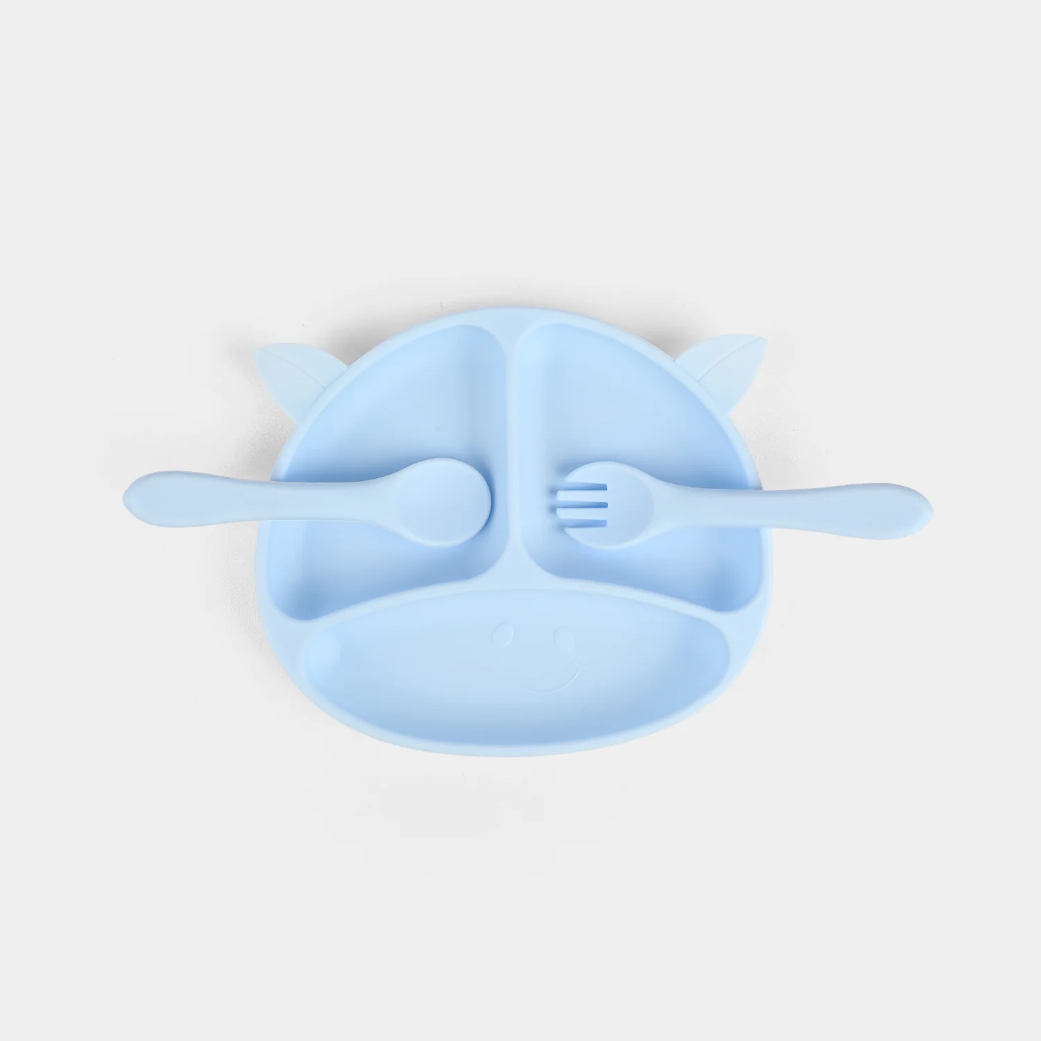 Baby Silicone Plate with Fork & Spoon Set - Image 4
