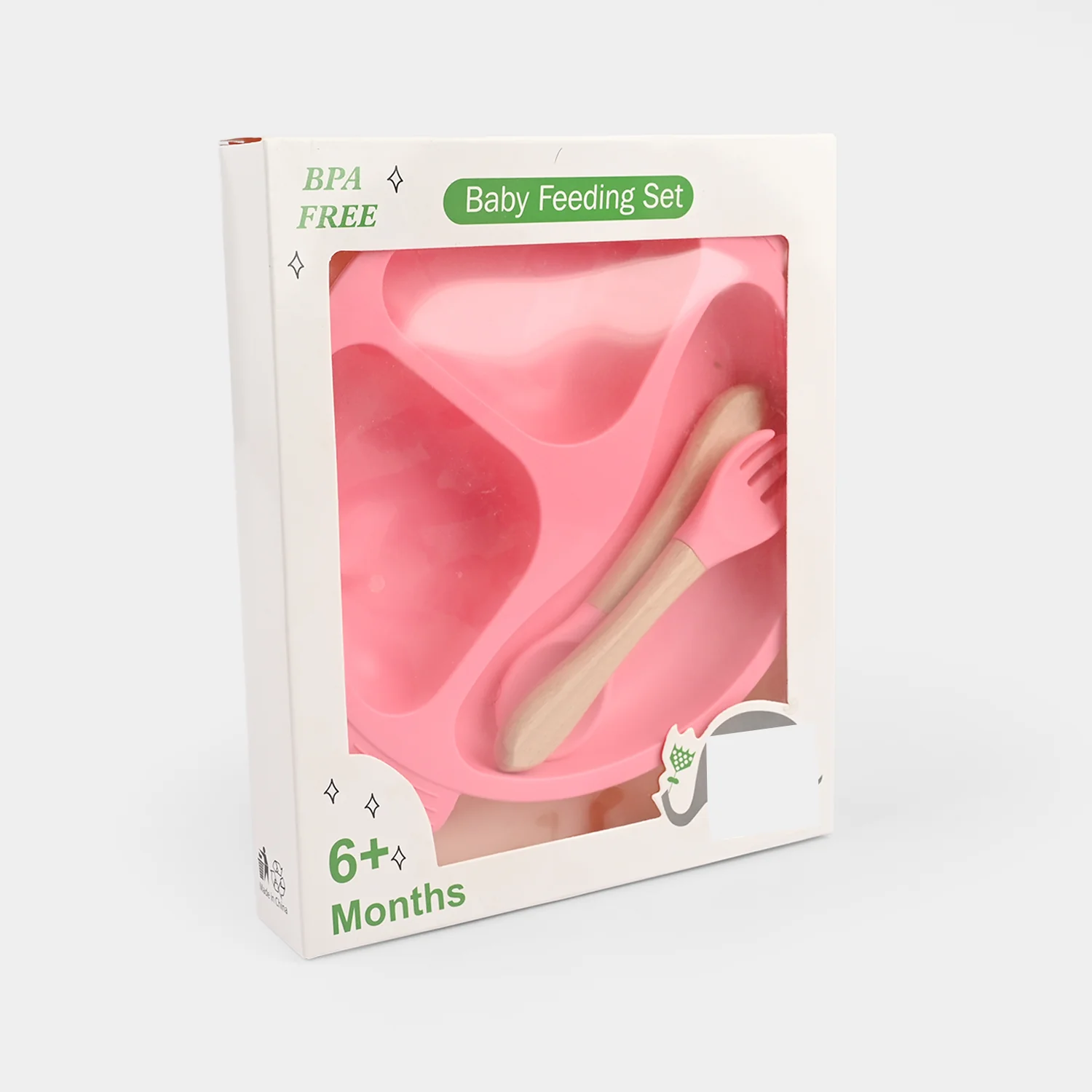 Baby Silicone Plate with Fork & Spoon Set - Image 3