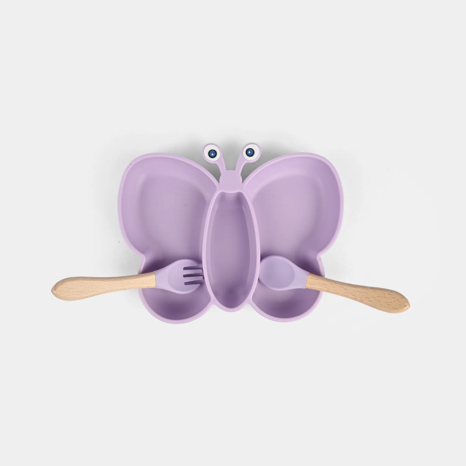 Baby Silicone Plate with Fork & Spoon Set - Image 4