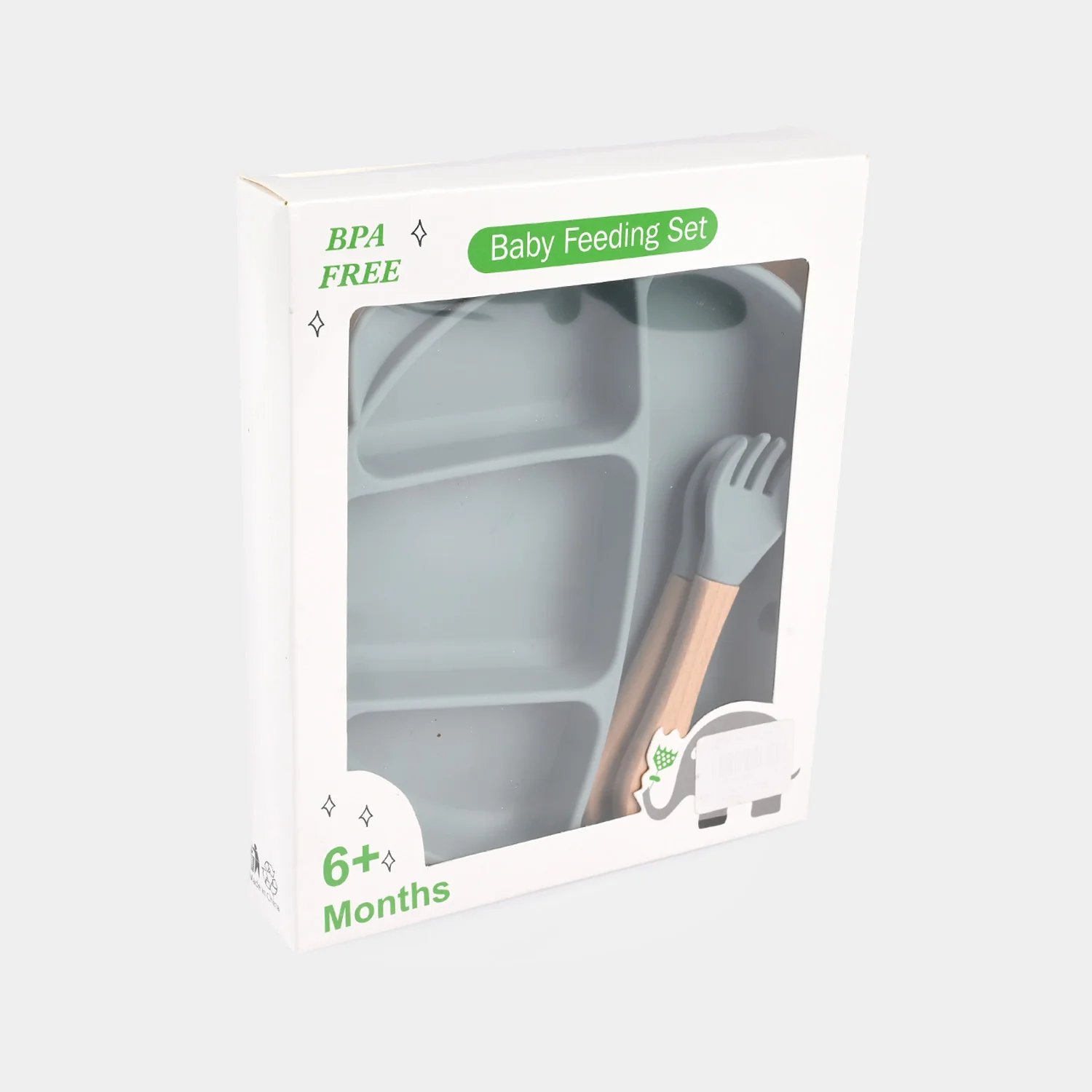 Baby Silicone Feeding Bowl with Spoons Set - Image 3