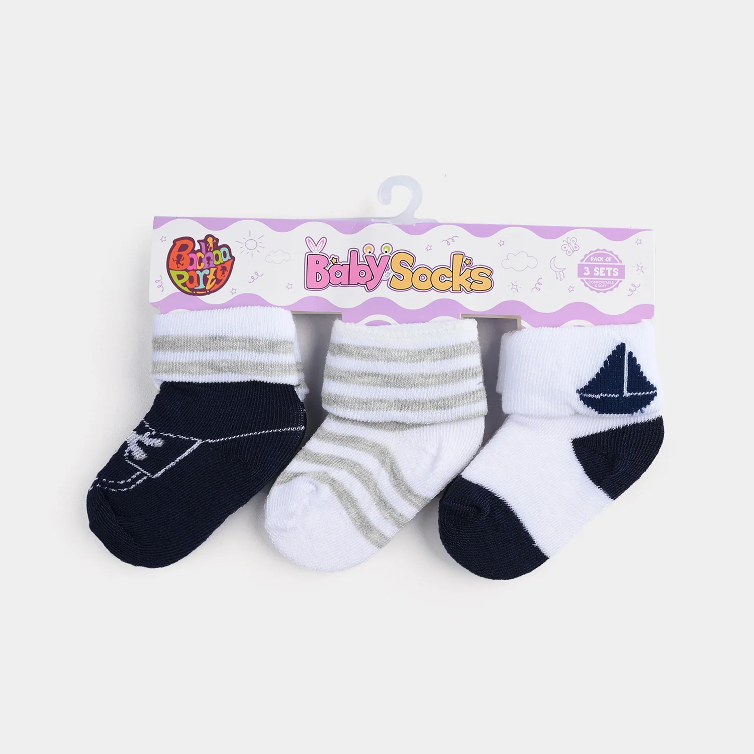 BABY SOCKS PACK OF 3 6-12 |M 23 - Image 2