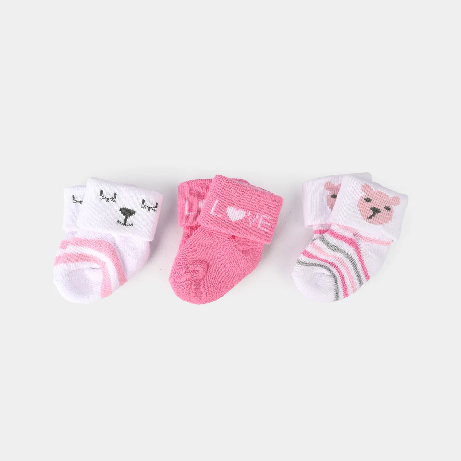 Infant Baby Socks Pack Of 3 Pair | 0-6M - Image 2