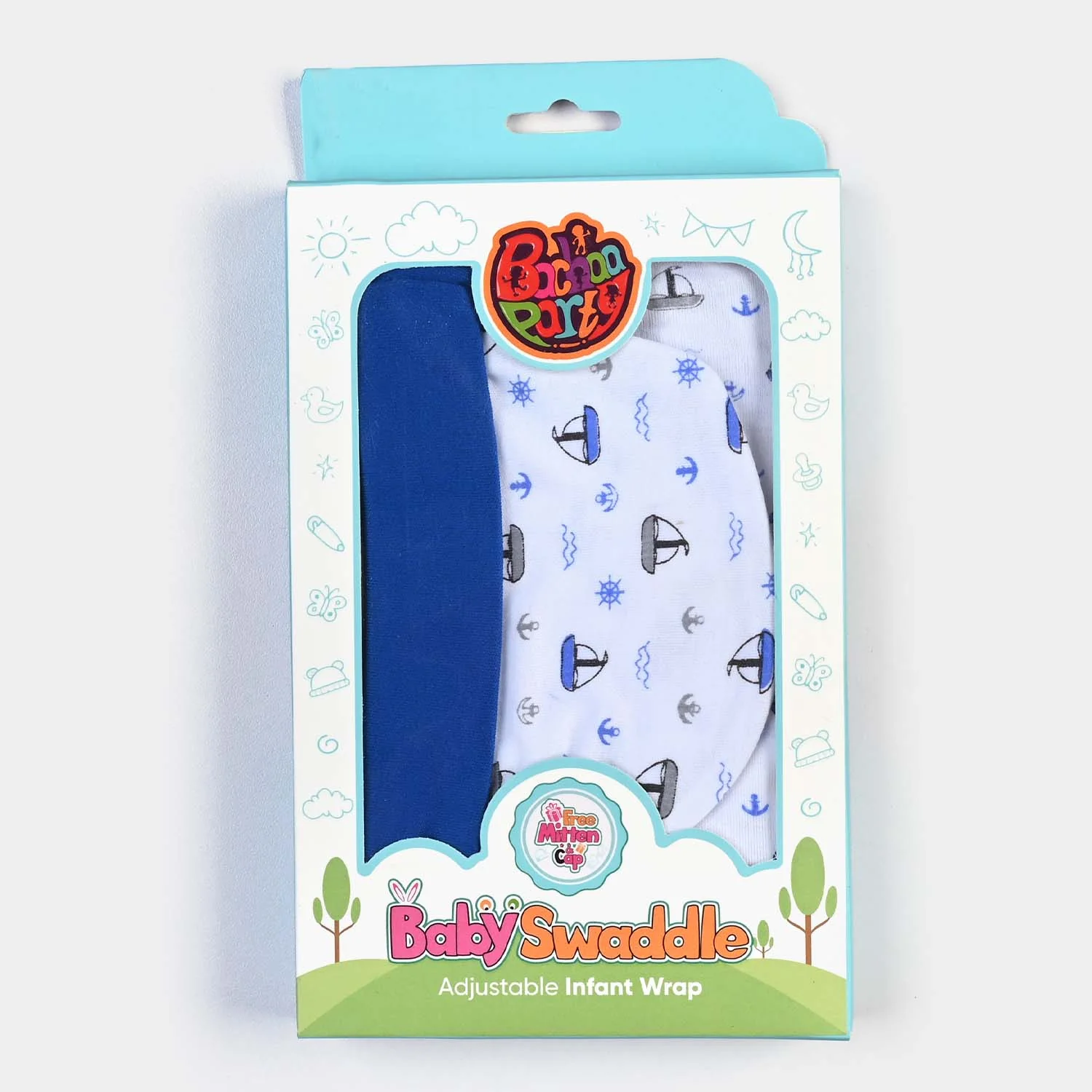Baby Swaddle With Cap & Mittens Set - Image 3