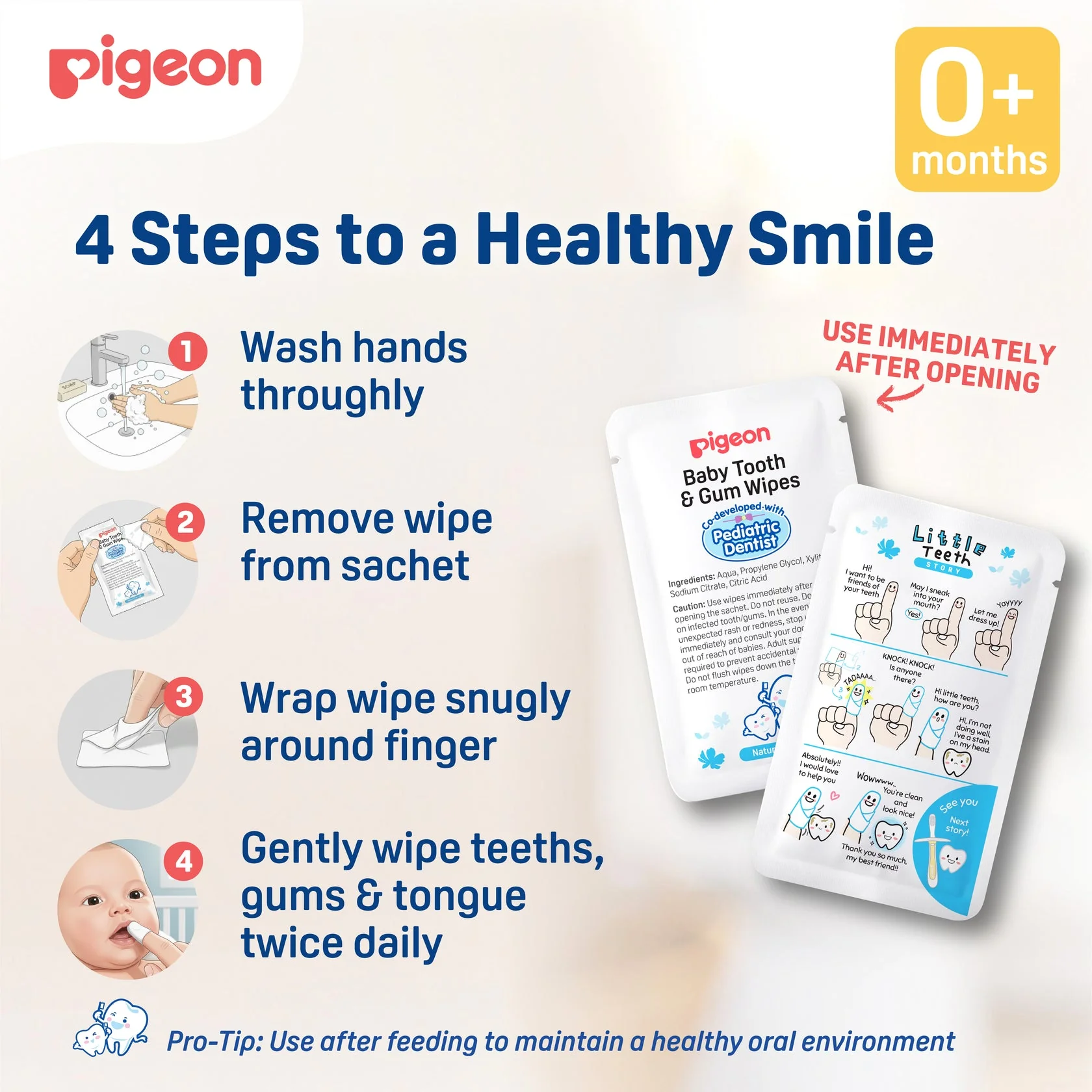 BABY TOOTH & GUM WIPES NATURAL 20S - Image 7
