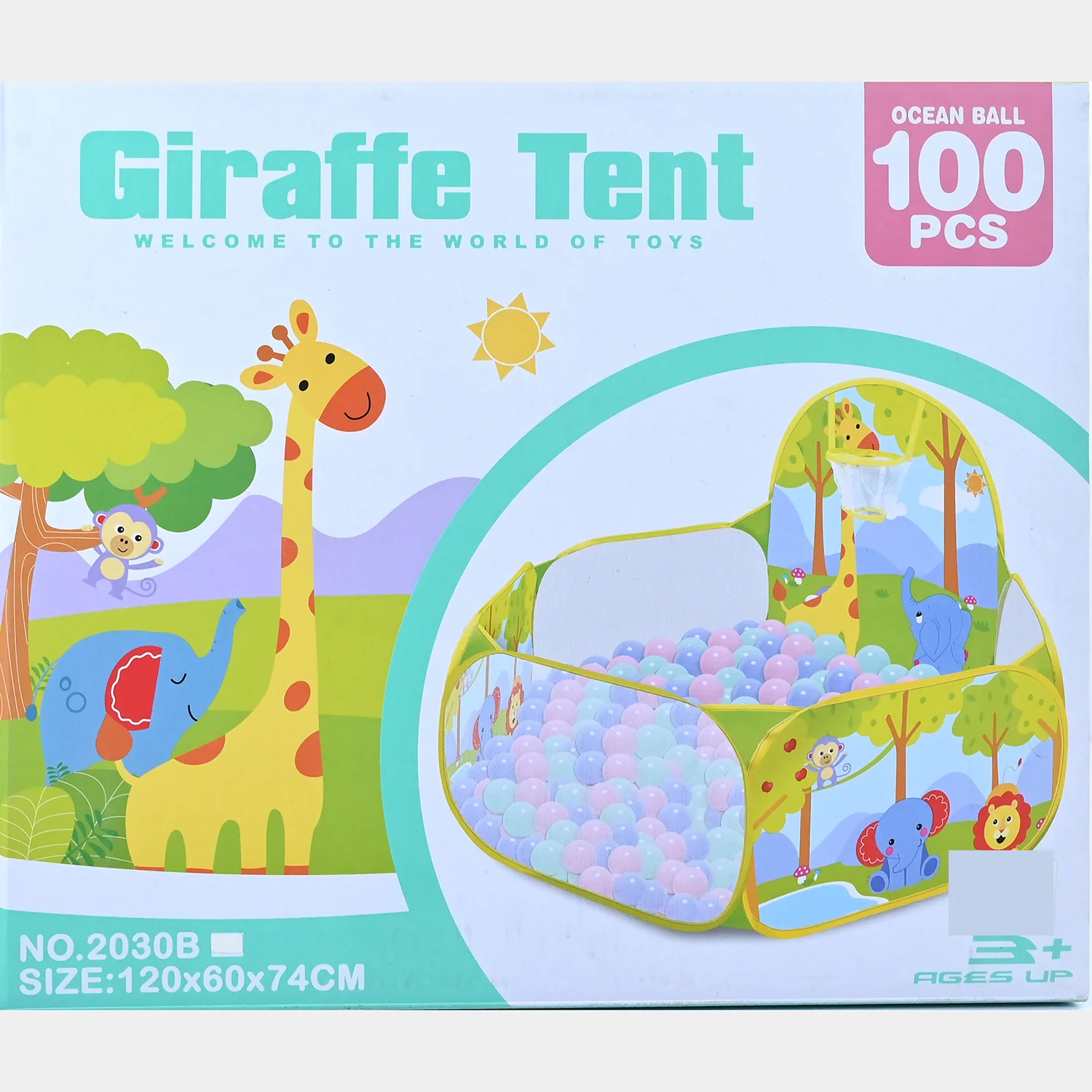 Giraffe Tent with 100 Play Balls - Image 3