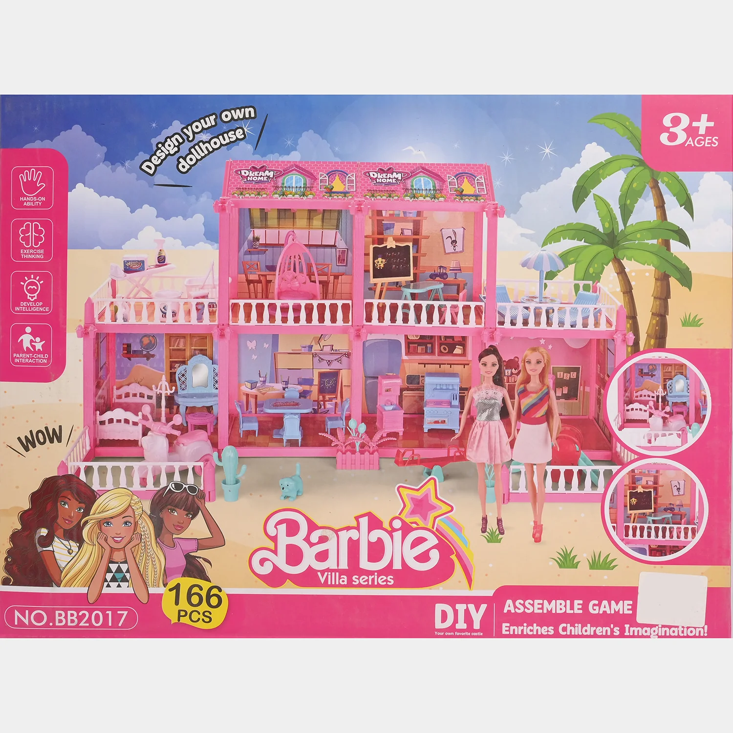 Barbie DIY Assemble Game Playset – 166 Pieces - Image 3