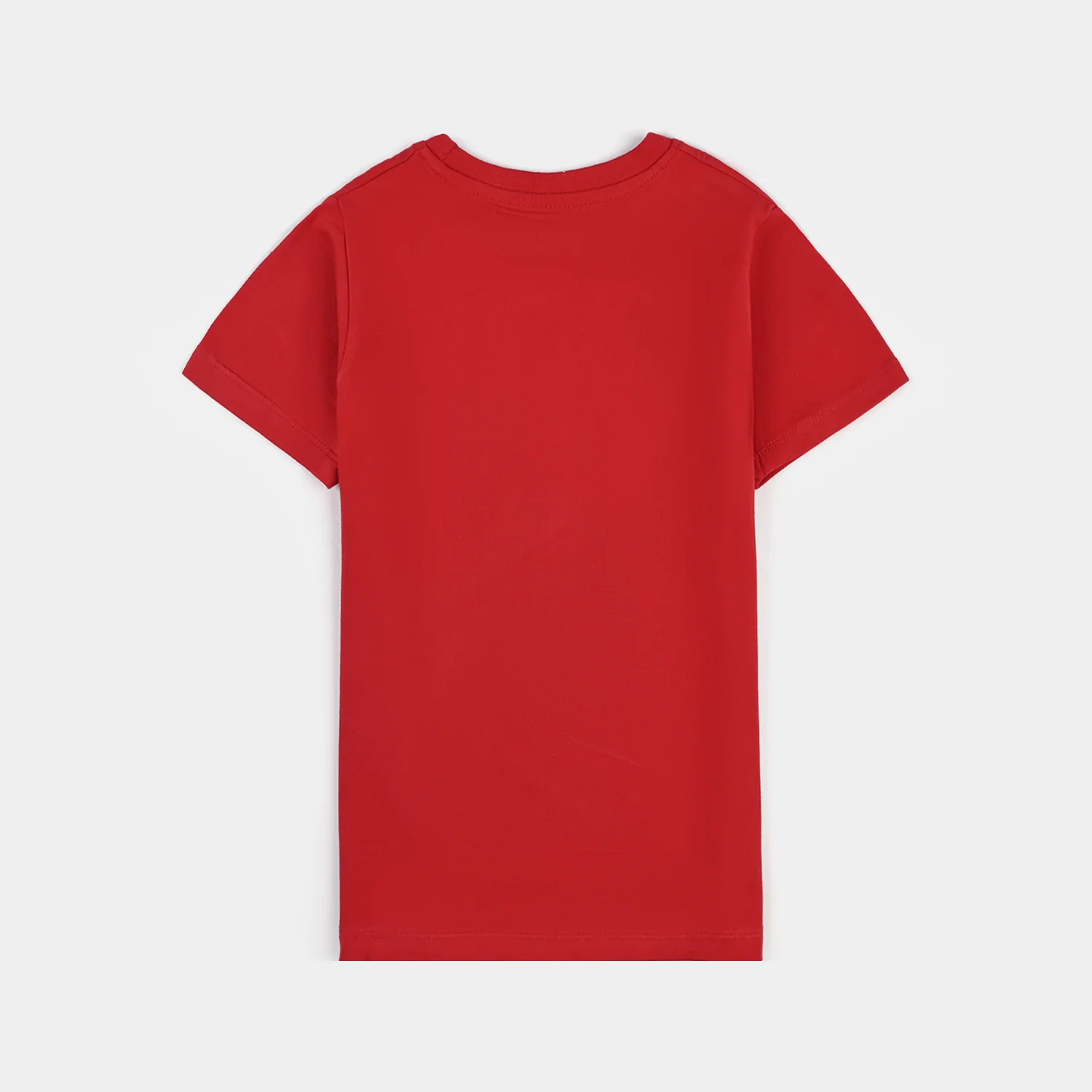 Girls Lycra Jersey Basic T-Shirt - Red - Image 3