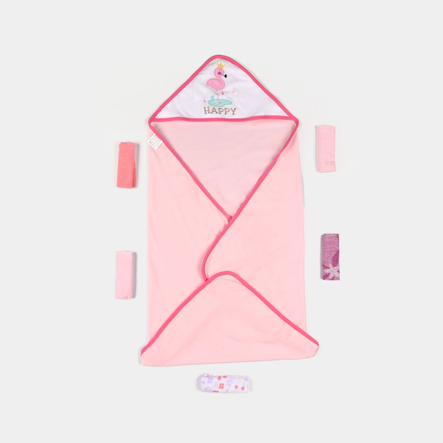 Baby Hooded Bath Towel + 5 PCs Face Towel