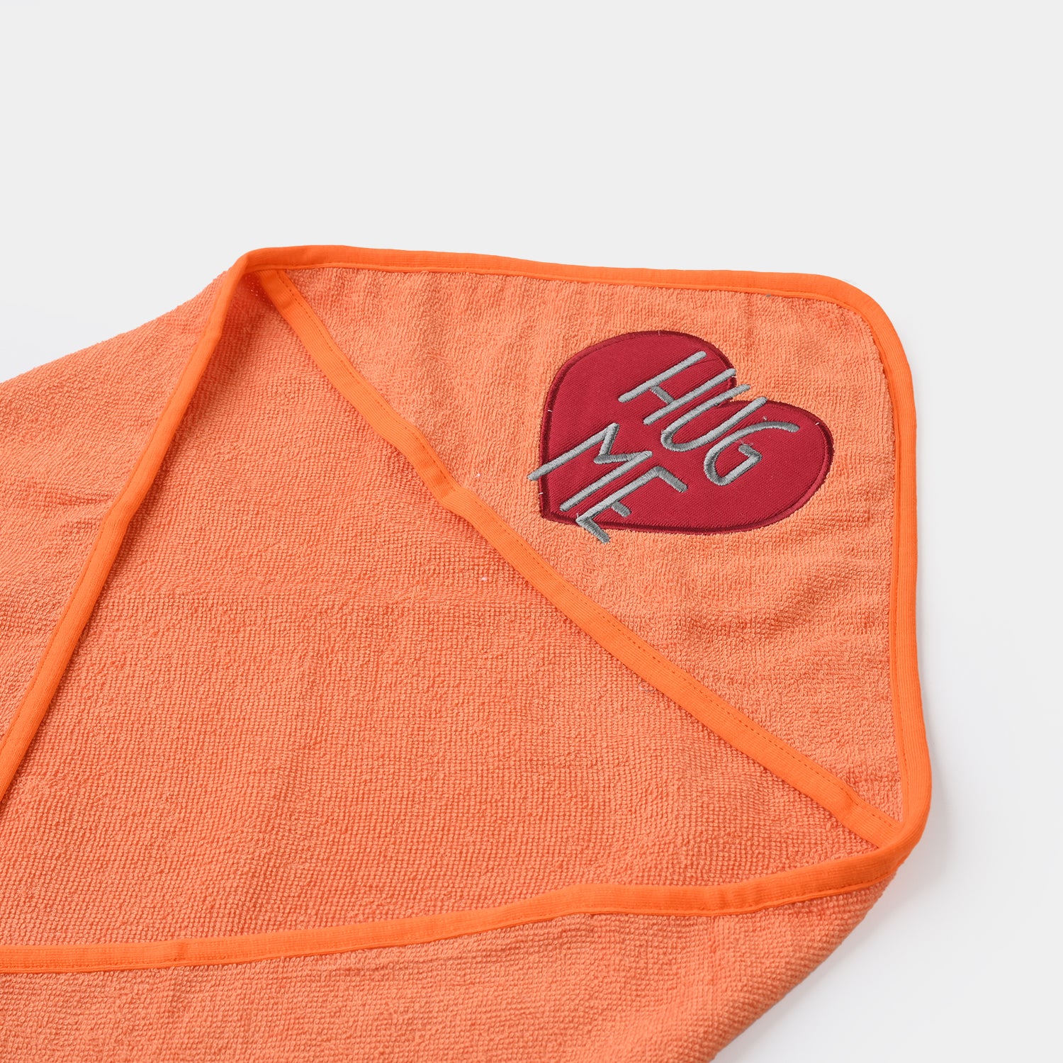 BABY HOODED BATH TOWEL SET | 975-ORANGE HEART - Image 4